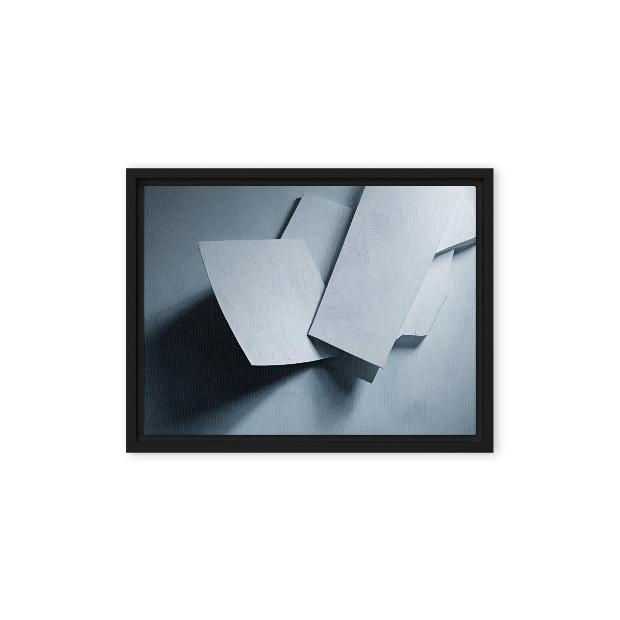 Silhouette framed canvas print wall display image in brown frame, 8 x 10 inch universal size