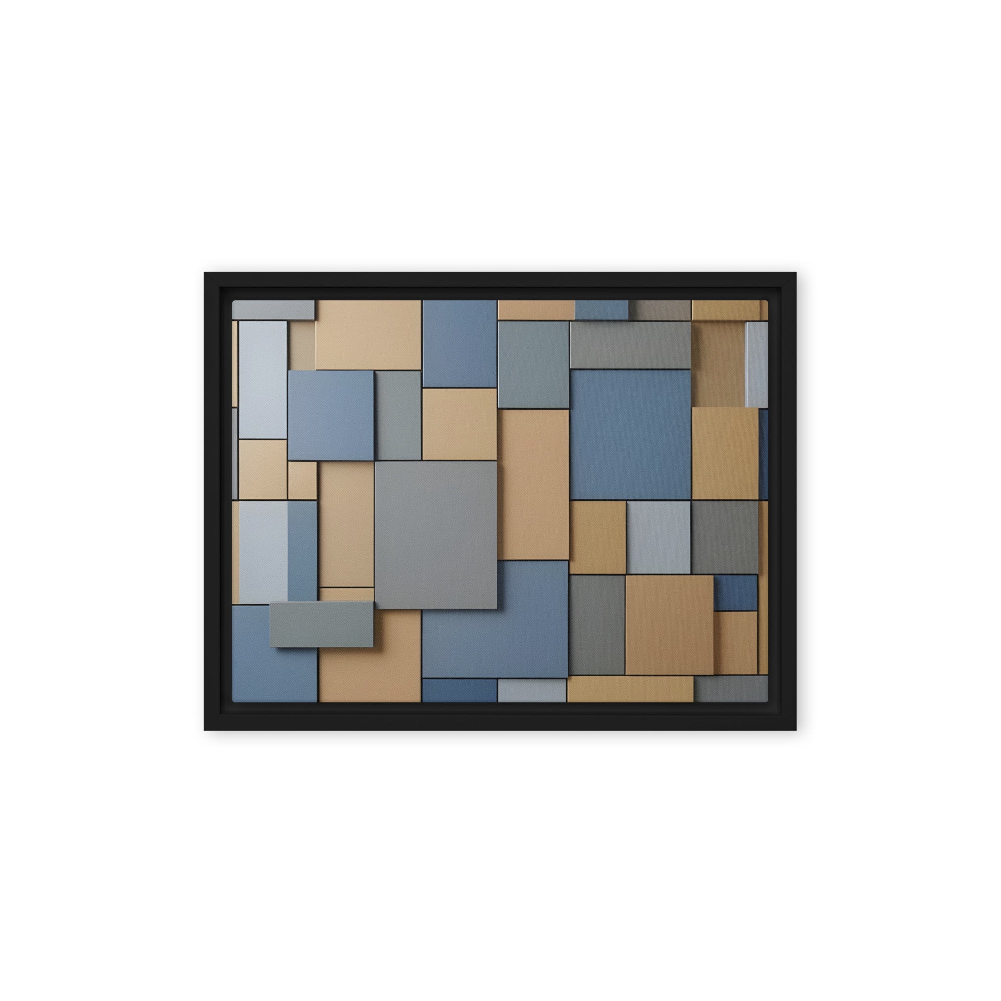 Agate framed canvas print product mockup in brown frame, 9 x 12 inch universal size