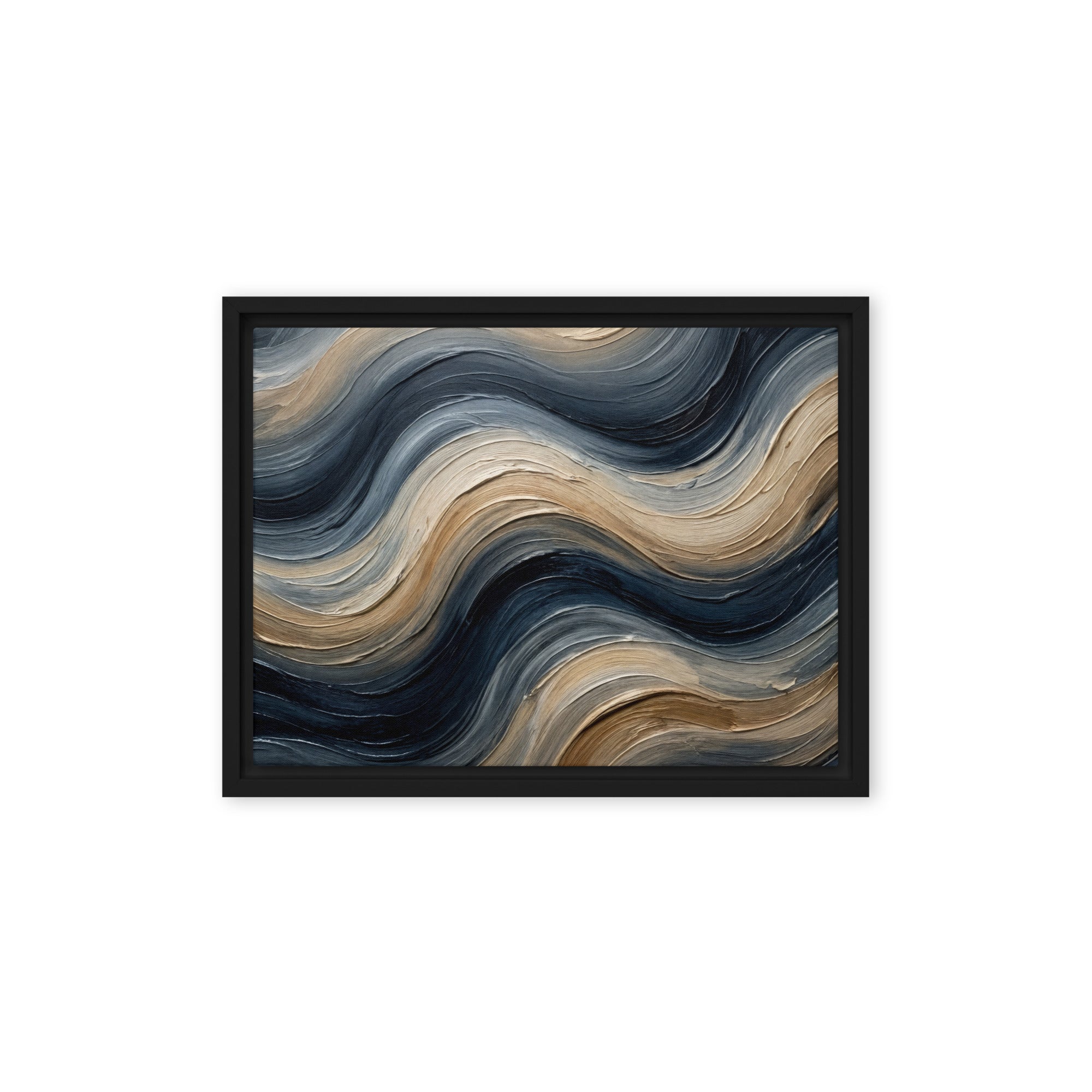 Conform framed canvas print wall display image in brown frame, 8 x 10 inch universal size