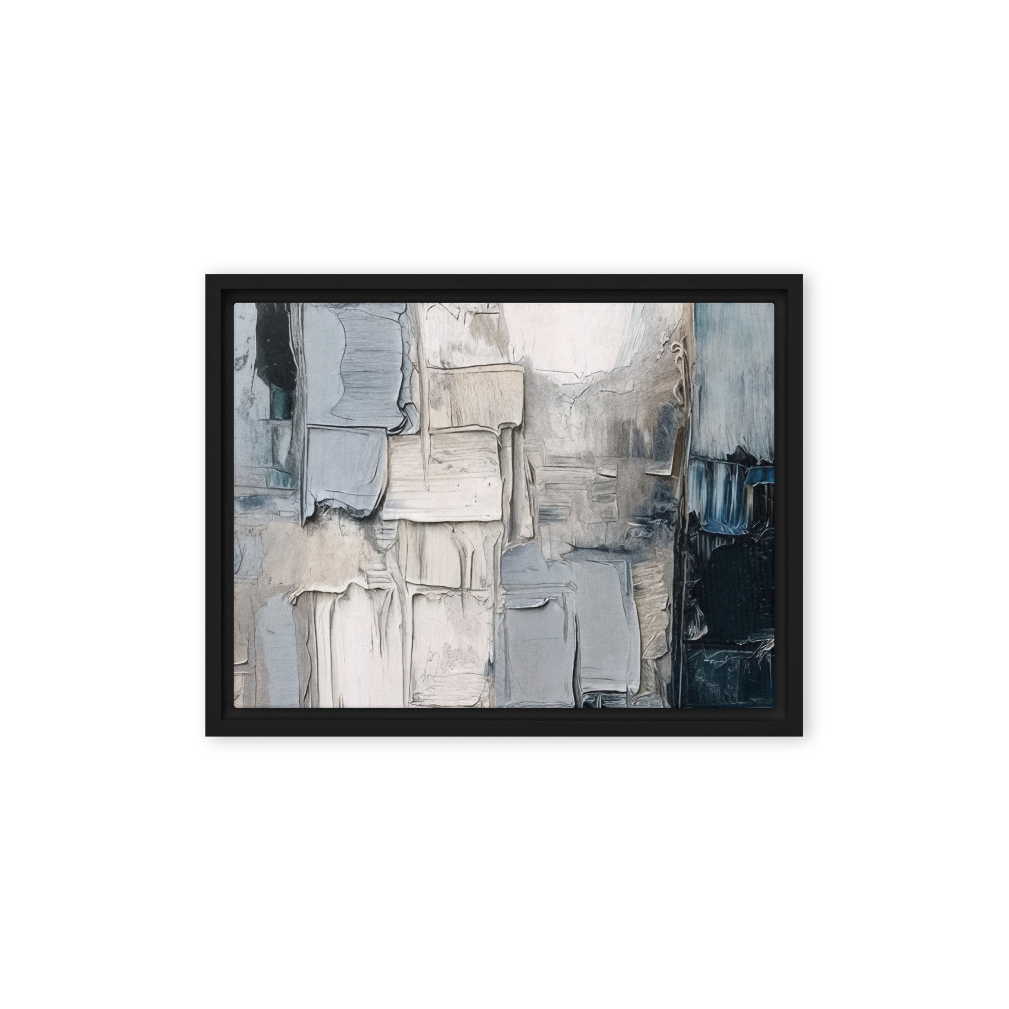 Haze framed canvas print wall display image in brown frame, 8 x 10 inch universal size