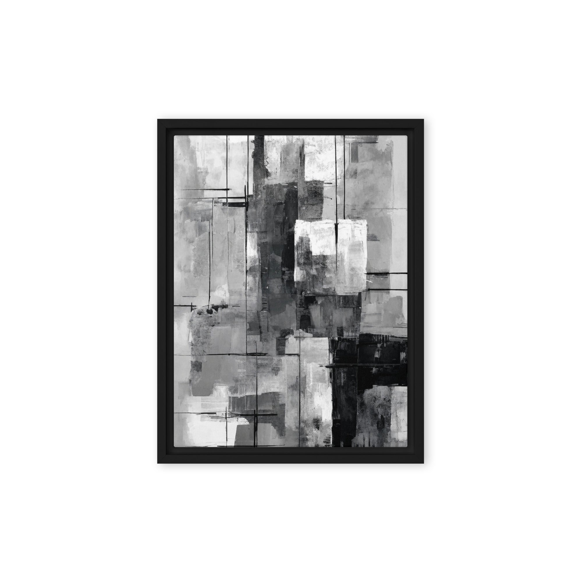 Align framed canvas print wall display image in brown frame, 8 x 10 inch universal size