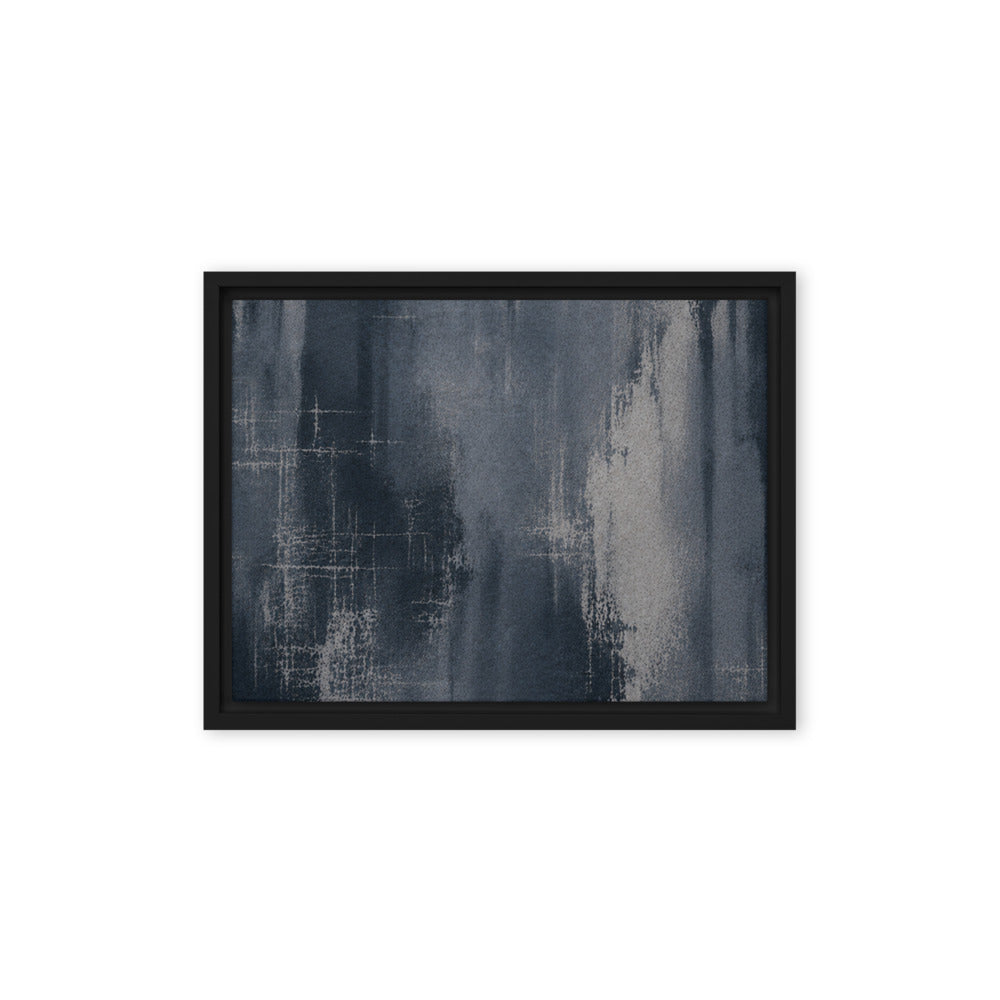 ETCH VI — Framed Canvas, Black, 12×16