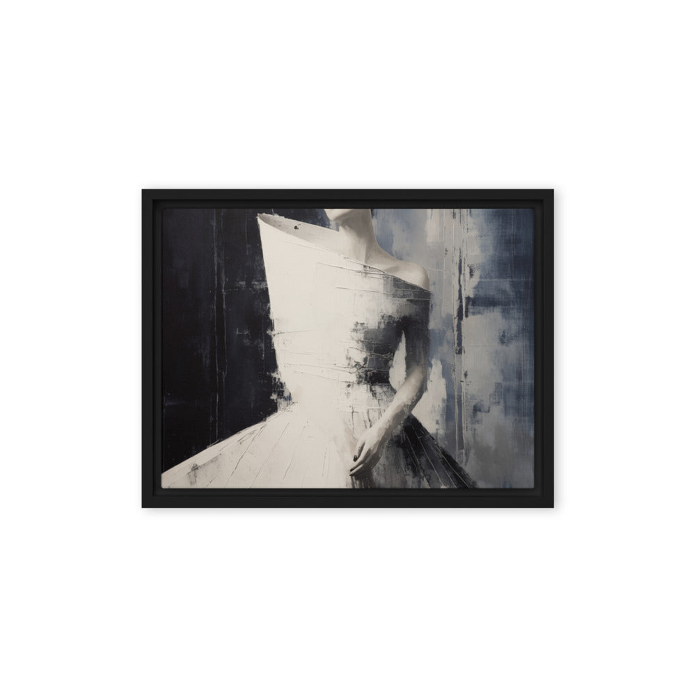 FIGURE — Framed Canvas, Black, 12×16
