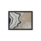 Karst framed canvas artwork with limestone-like textures and deep charcoal shadows, shown on white.
