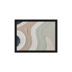 Talus framed canvas artwork with angular rock-like forms and deep charcoal contrasts, shown on white.
