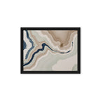 Terrace framed canvas artwork with stepped stone-like shelves and warm mineral gradients, shown on white.