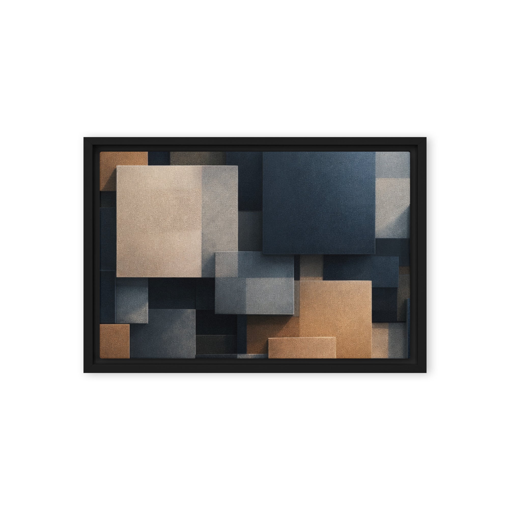 Monolith framed canvas print product view in brown frame, 11 x 14 inch universal size