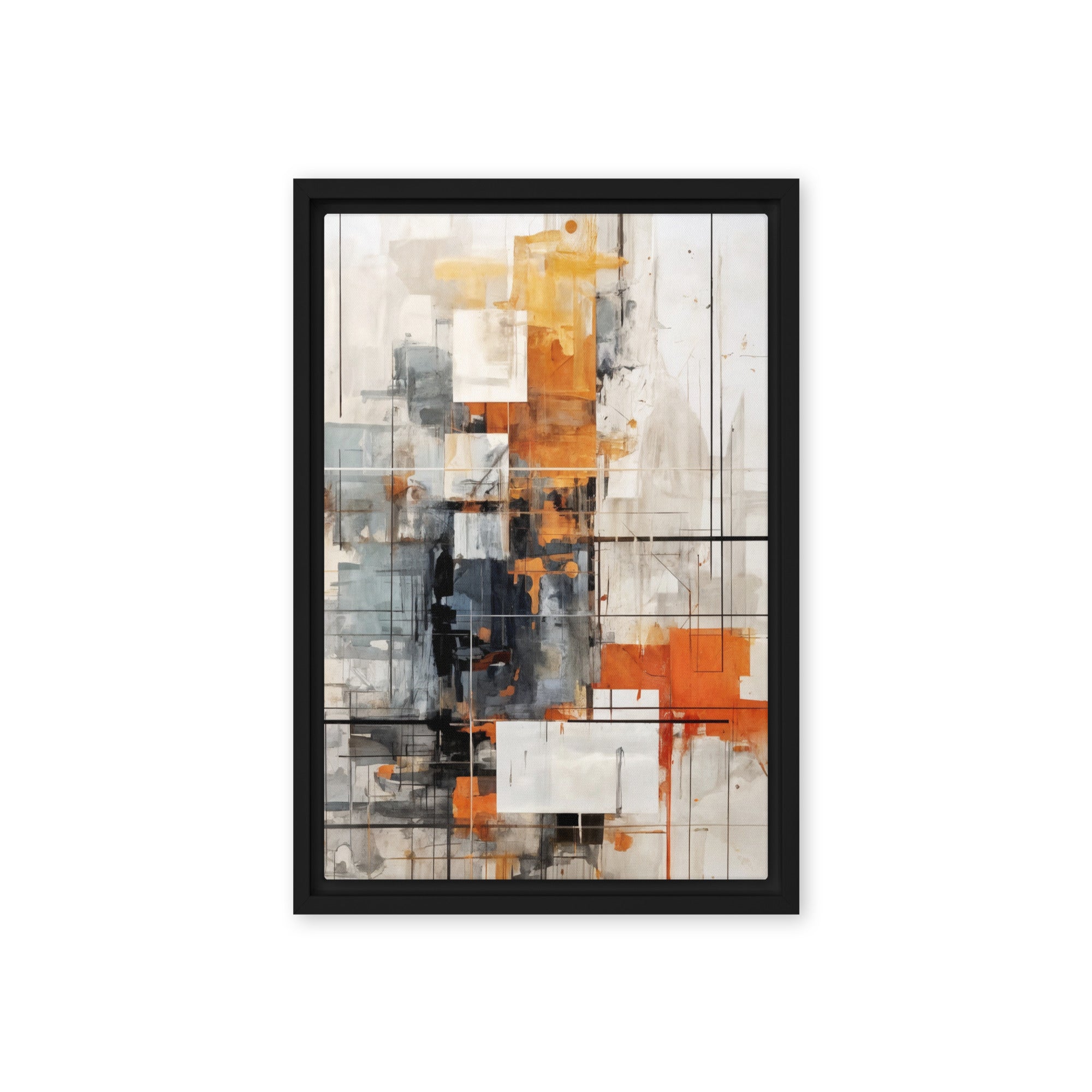 Corrupt framed canvas print product view in brown frame, 11 x 14 inch universal size