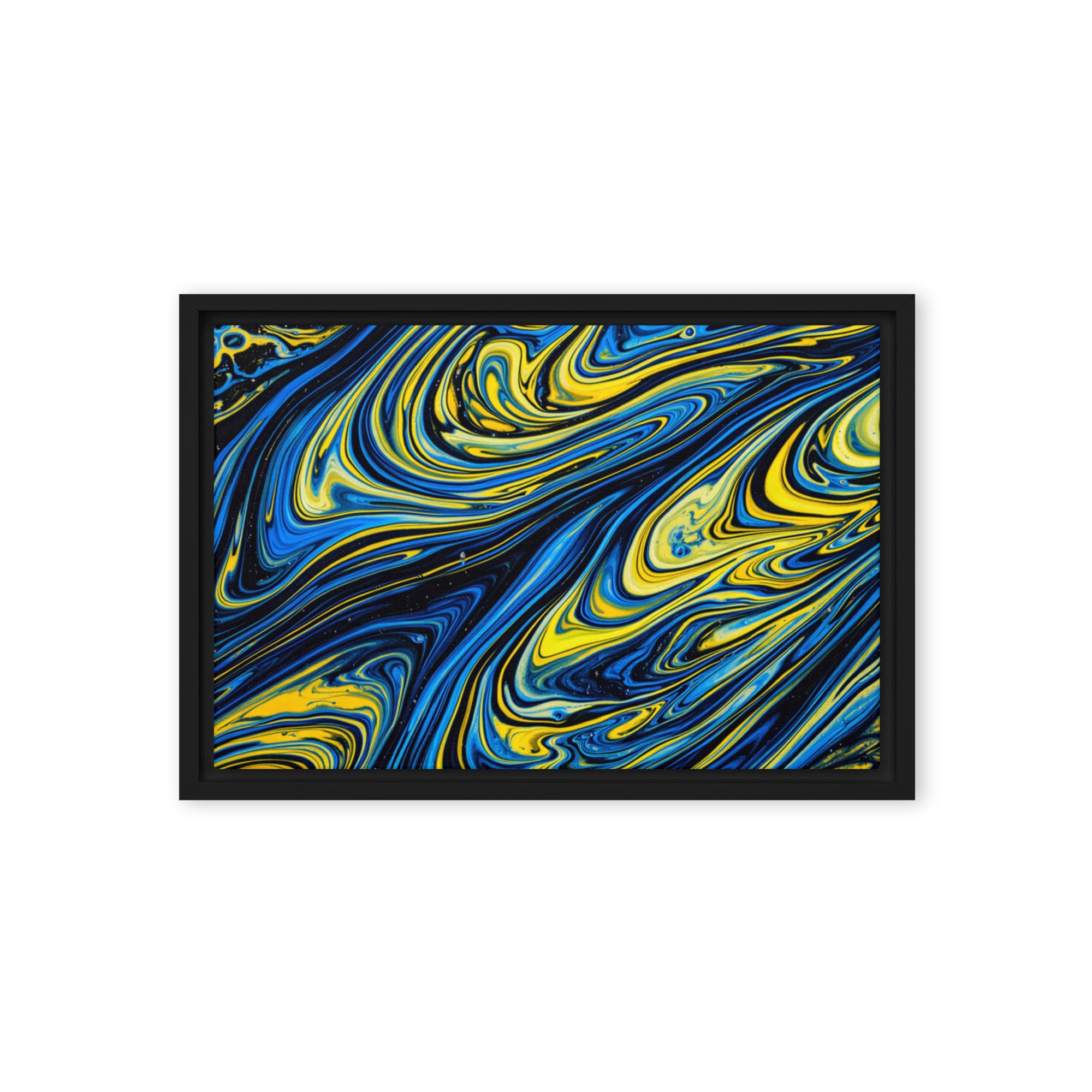 Coral framed canvas print product view in brown frame, 11 x 14 inch universal size