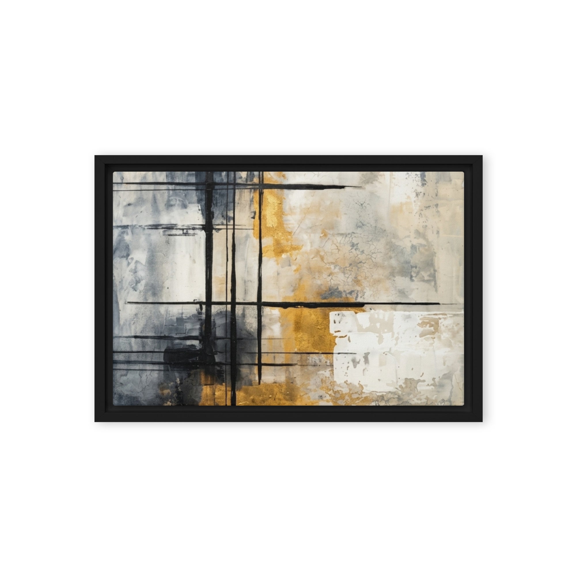 Elite framed canvas print wall display image in brown frame, 11 x 14 inch universal size
