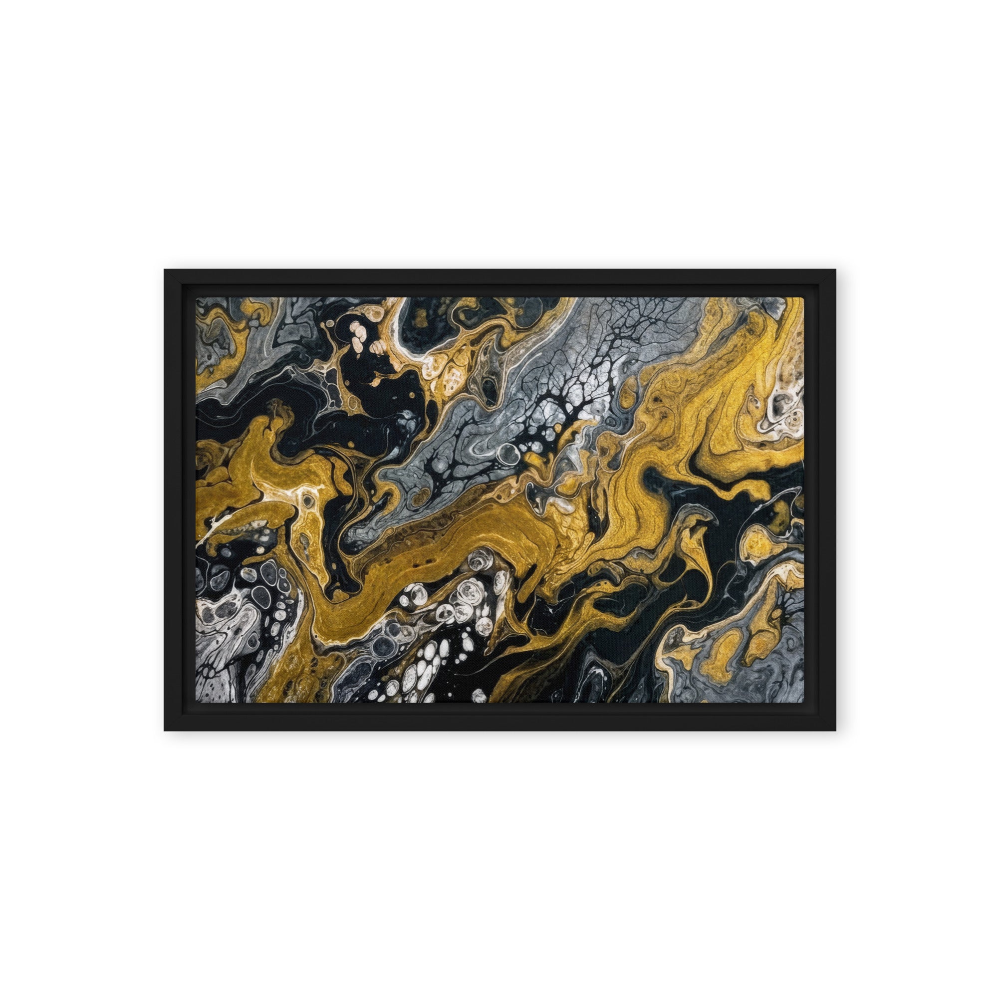 Aurum framed canvas print wall display image in brown frame, 8 x 10 inch universal size