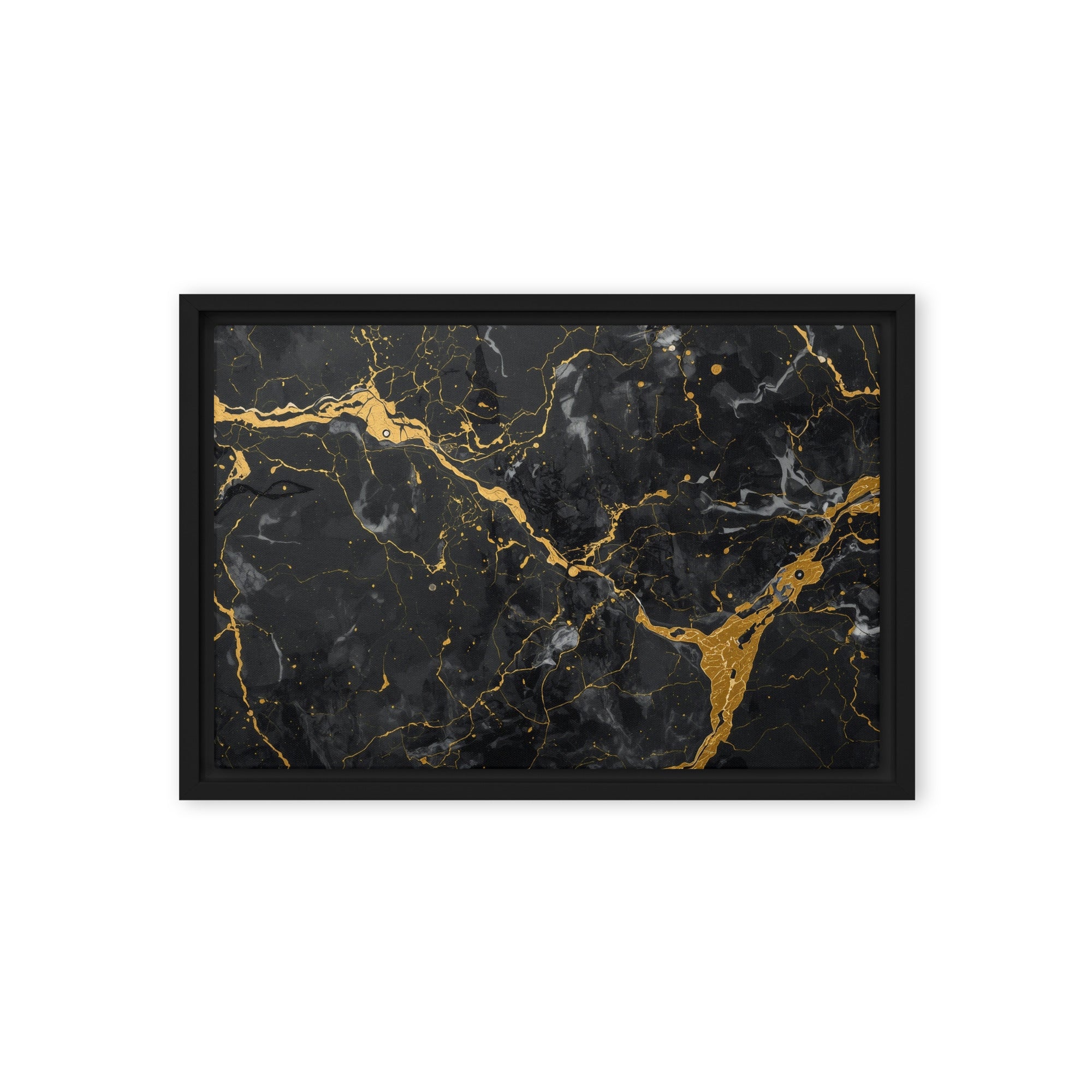 Midas framed canvas print image for product listing in brown frame, 12 x 12 inch universal size