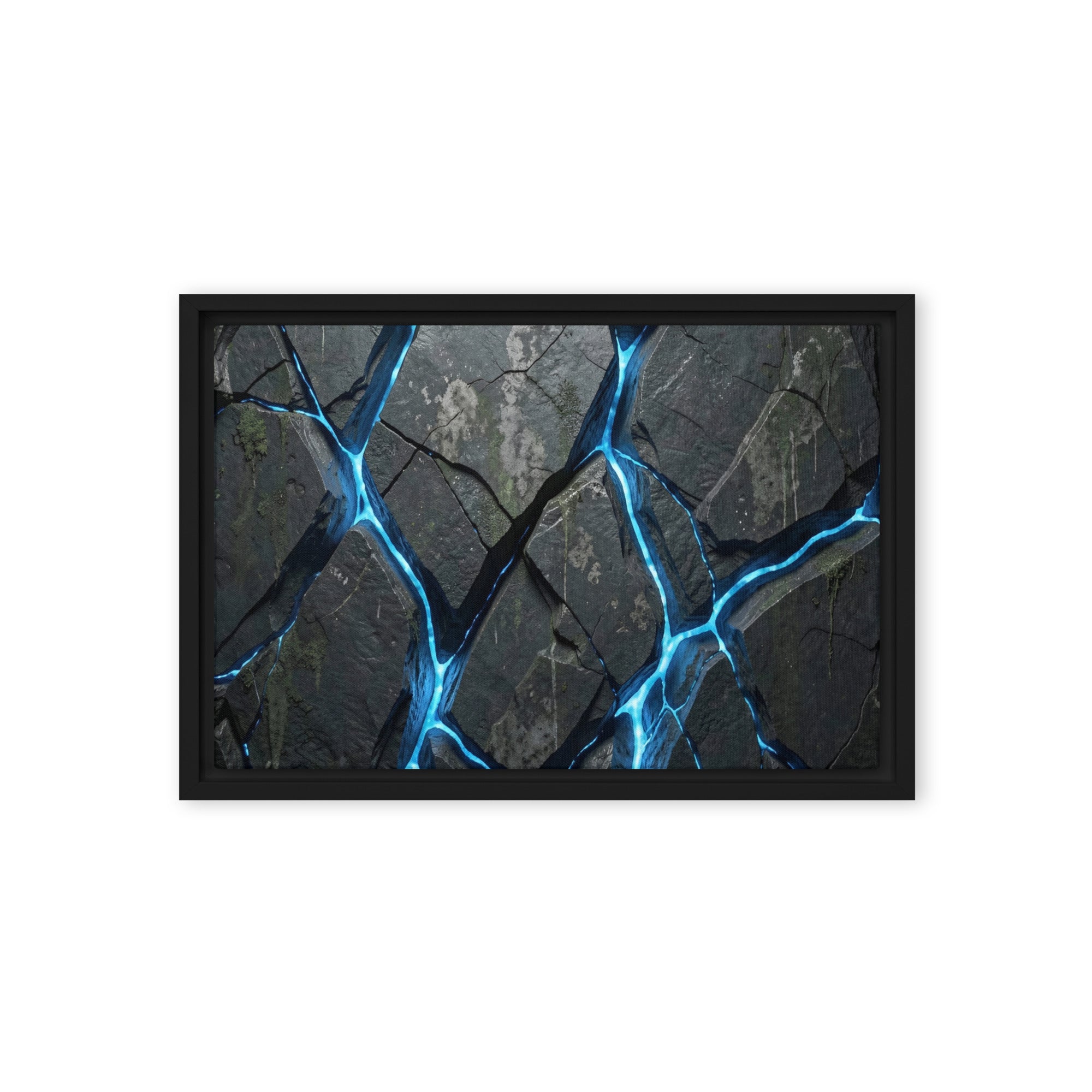 Igneous framed canvas print image for product listing in brown frame, 12 x 12 inch universal size
