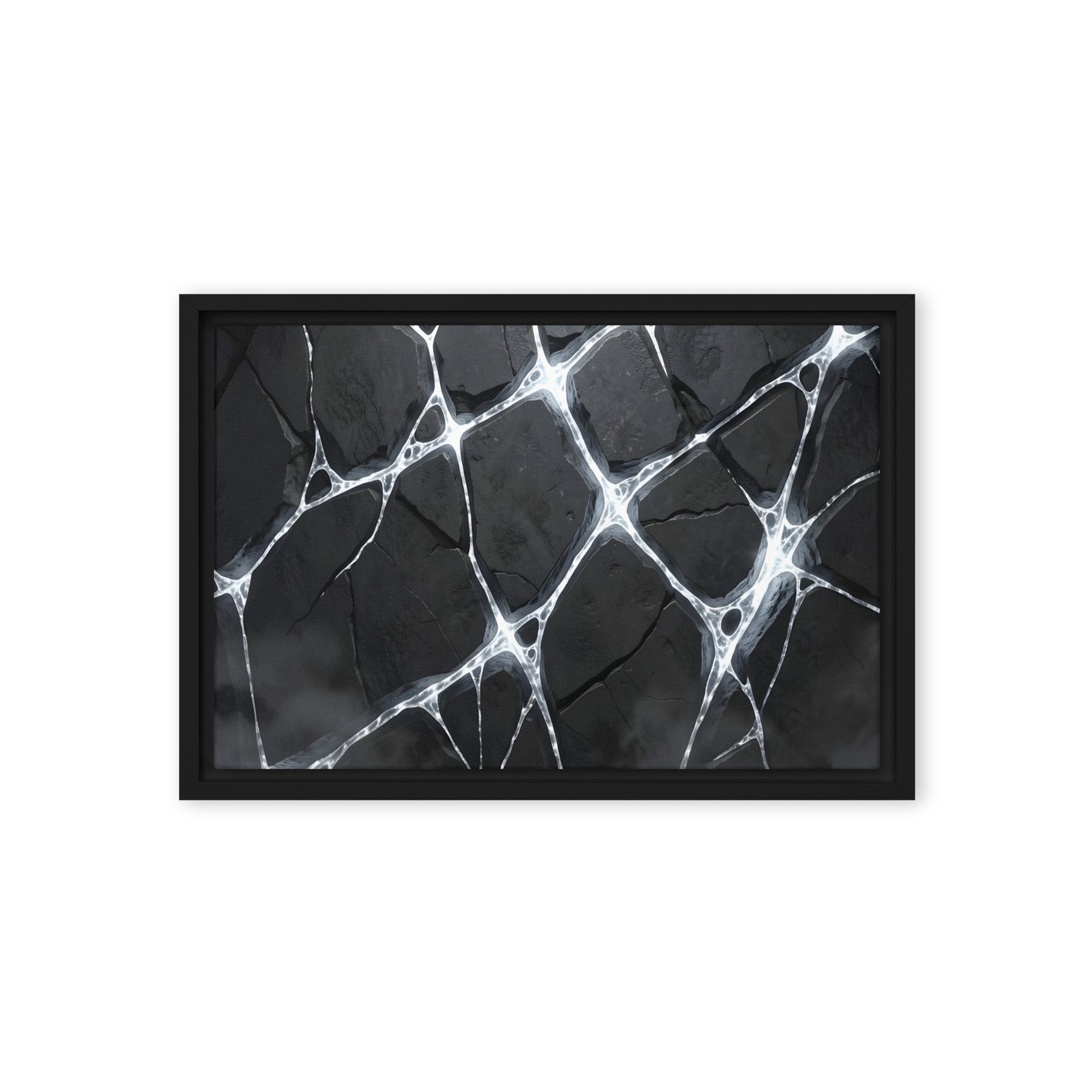 Pumice framed canvas print image for product listing in brown frame, 12 x 12 inch universal size