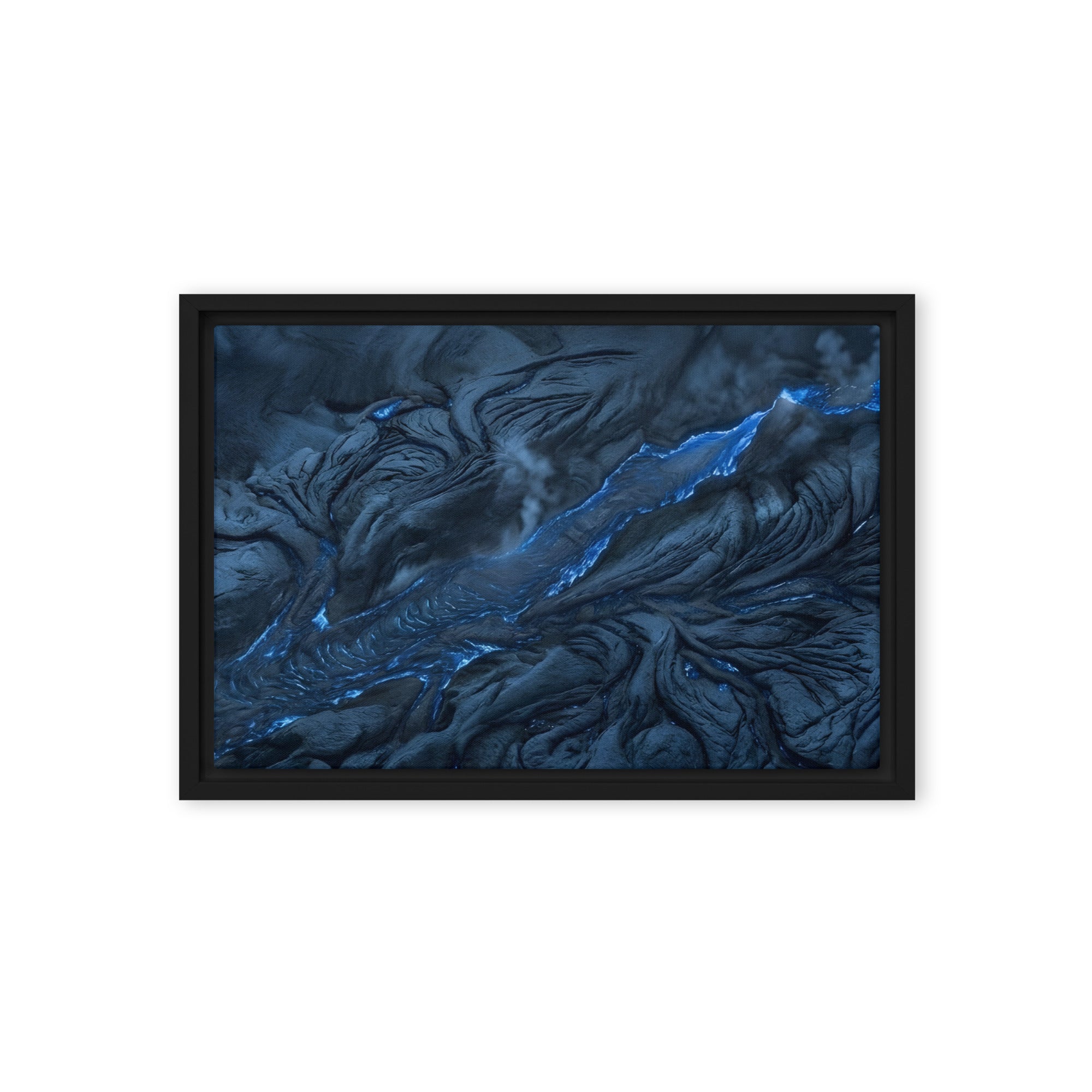 Vent wall art product image as a framed canvas print in black frame, 9 x 12 inch universal size