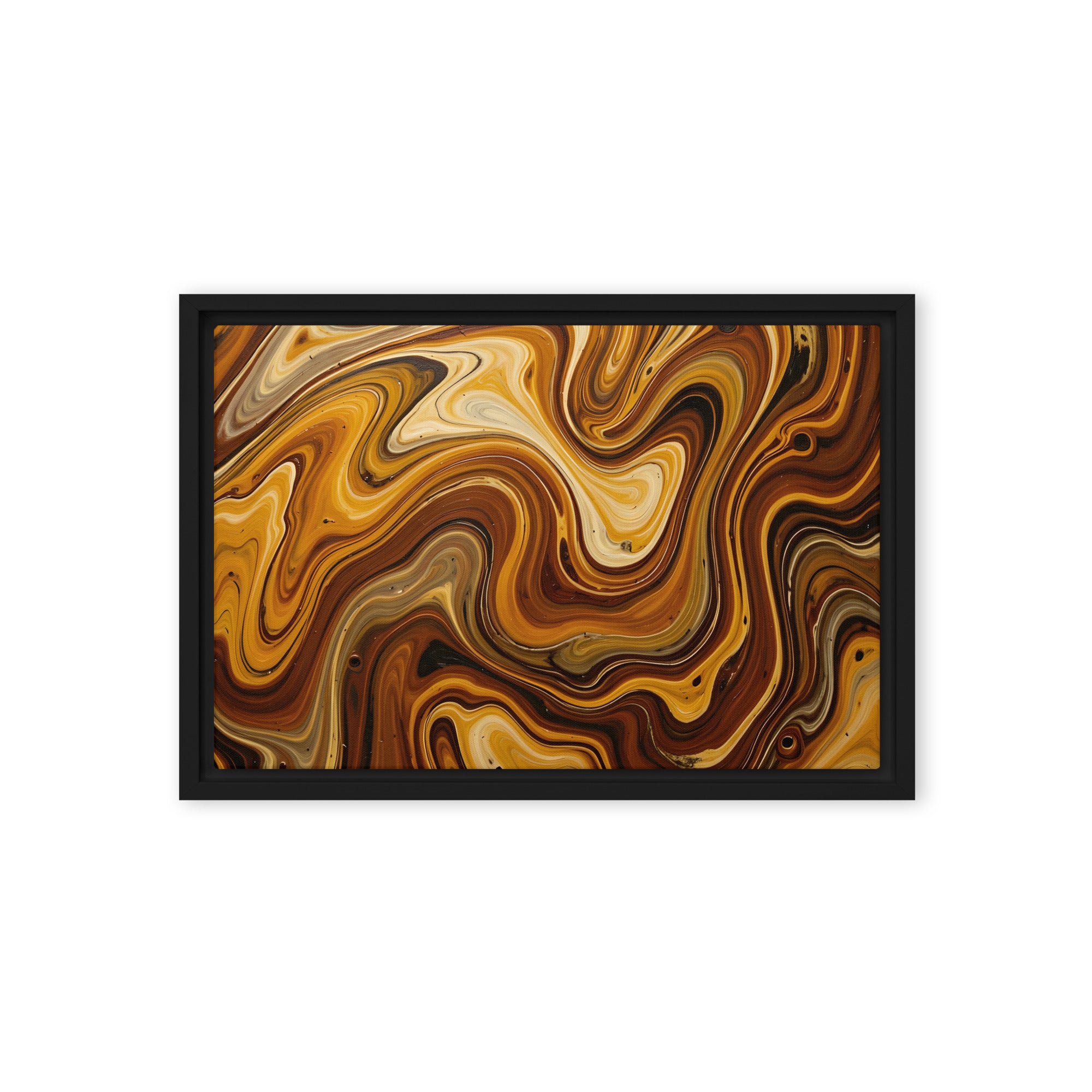 Molten Earth framed canvas print image for product listing in brown frame, 12 x 12 inch universal size