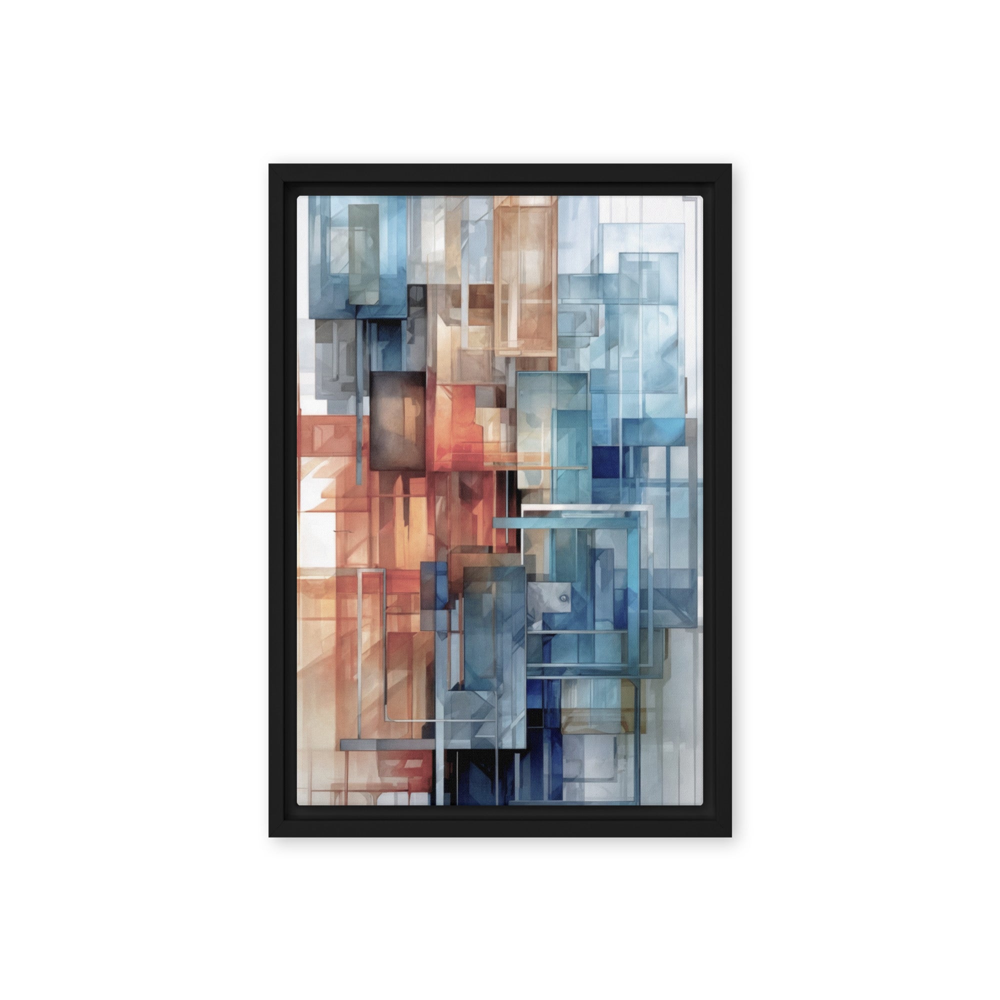 Future wall art product image as a framed canvas print in black frame, 18 x 24 inch large size
