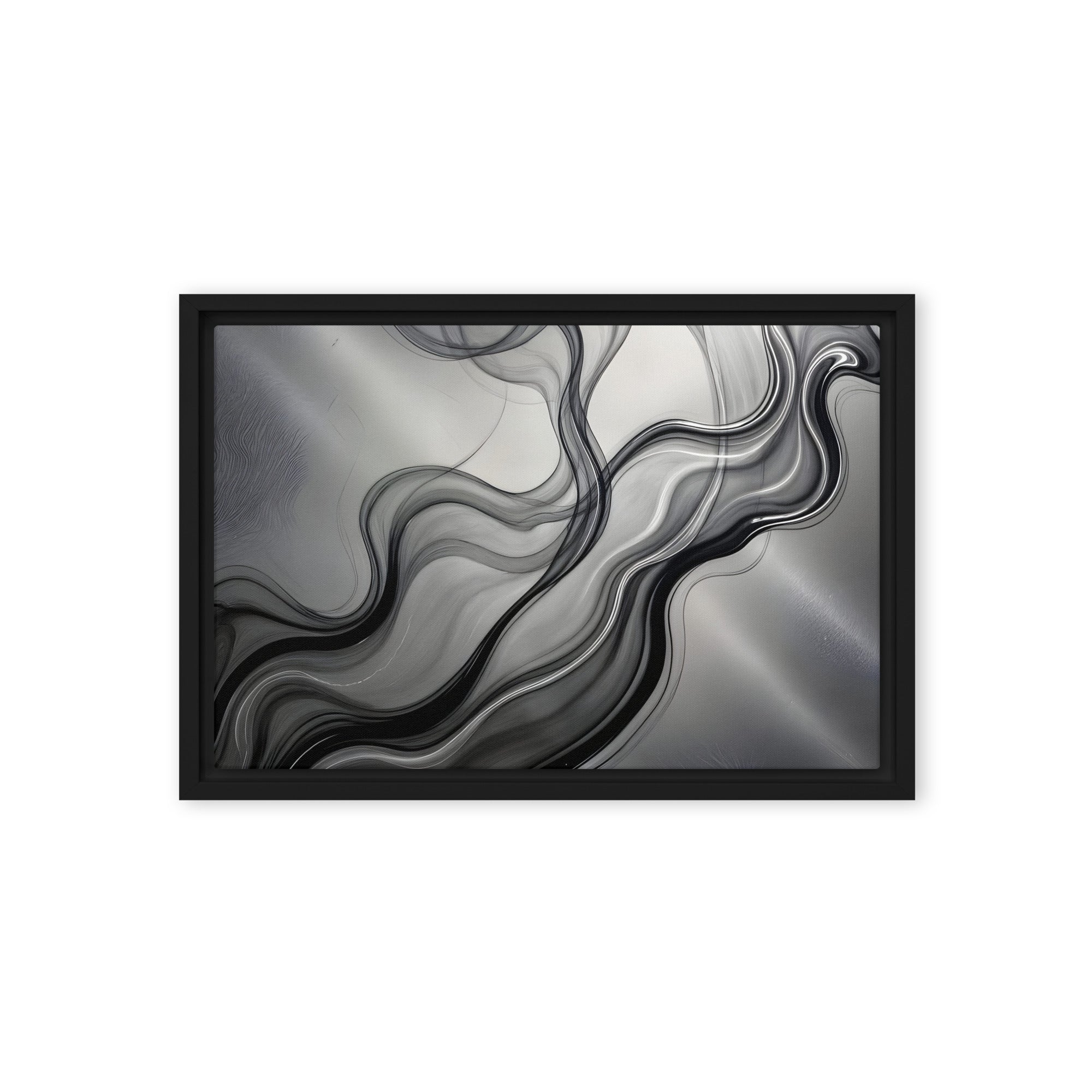 Smoke framed canvas print image for product listing in brown frame, 12 x 12 inch universal size