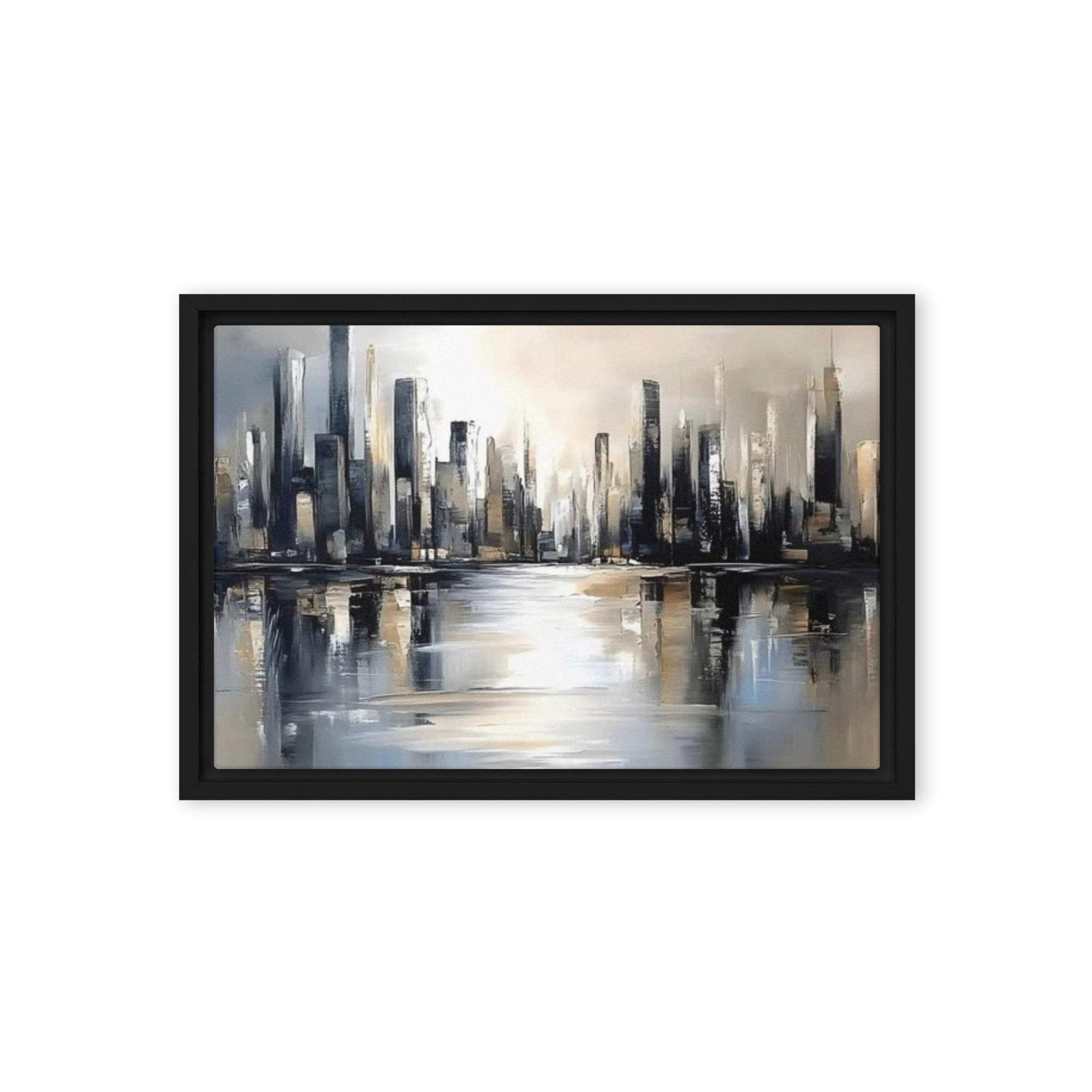 Sharps framed canvas print product view in brown frame, 11 x 14 inch universal size