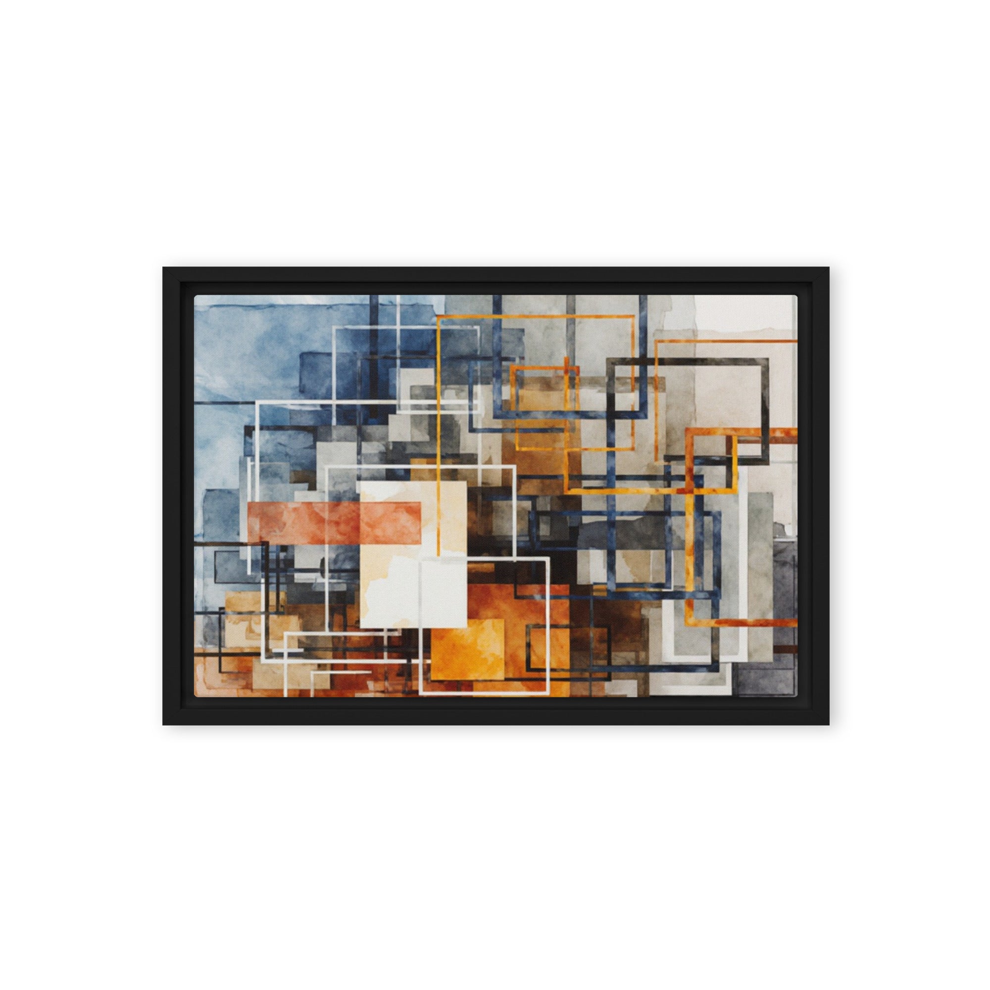 Stratum framed canvas print image for product listing in brown frame, 12 x 12 inch universal size