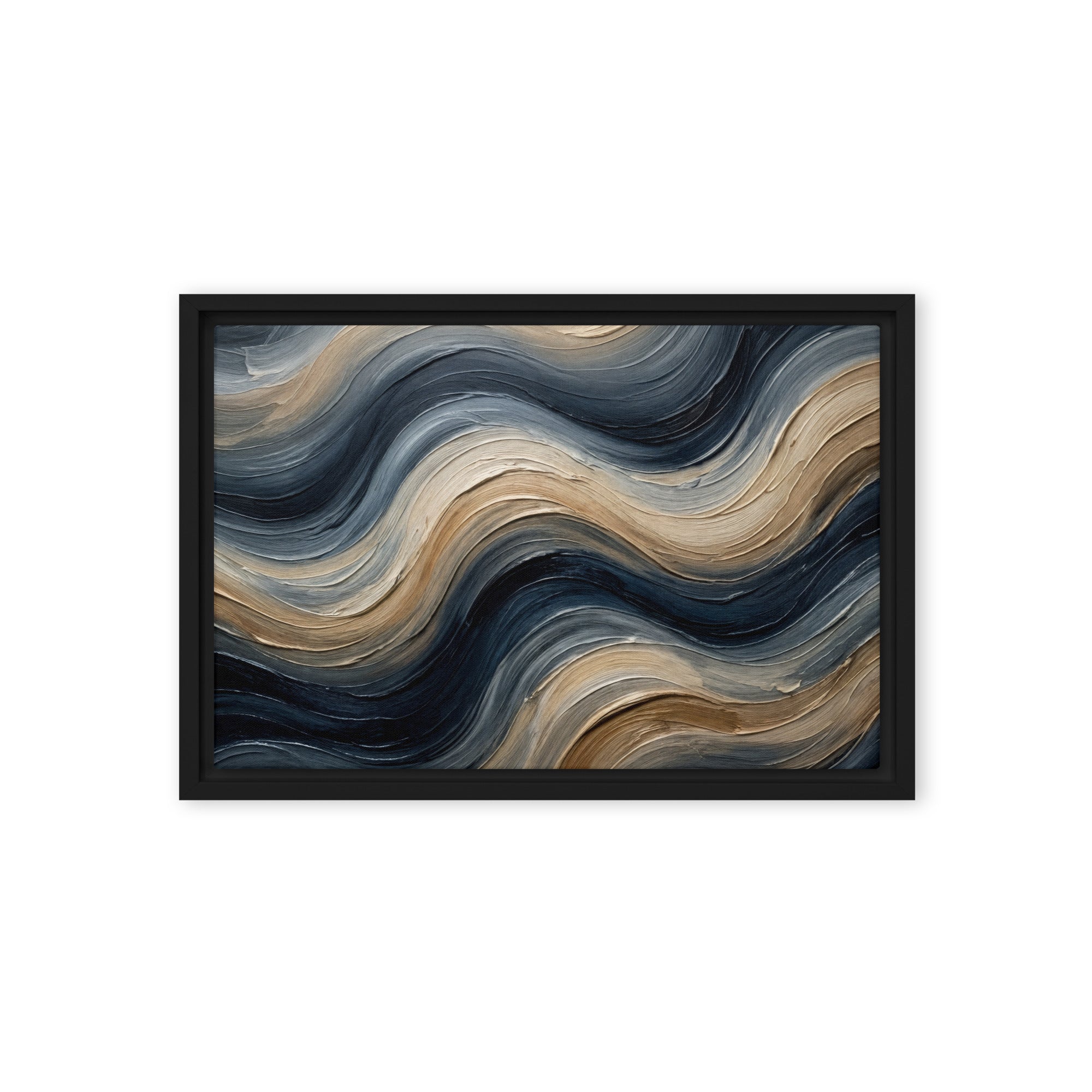 Conform framed canvas print image for product listing in brown frame, 12 x 12 inch universal size