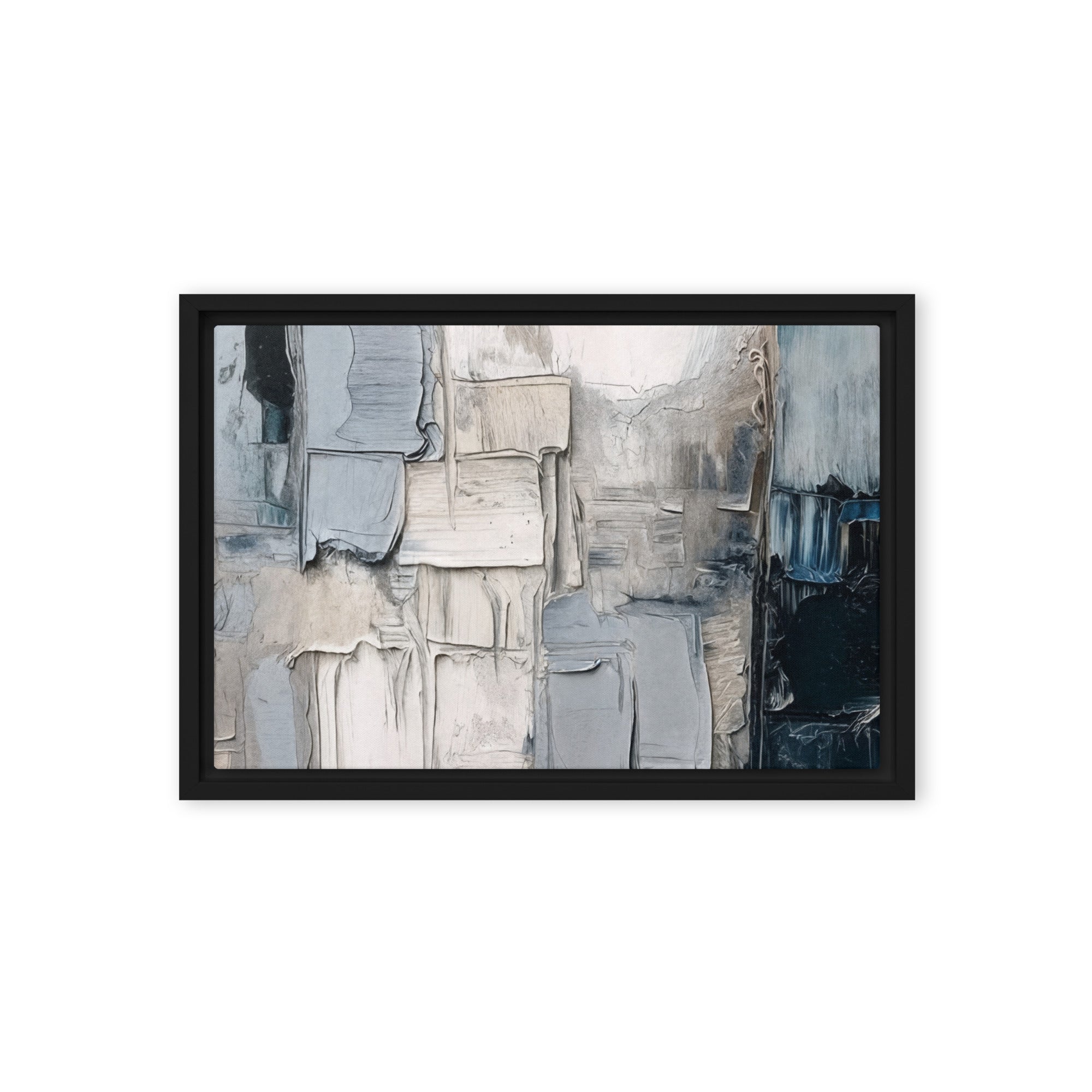 Haze framed canvas print image for product listing in brown frame, 12 x 12 inch universal size