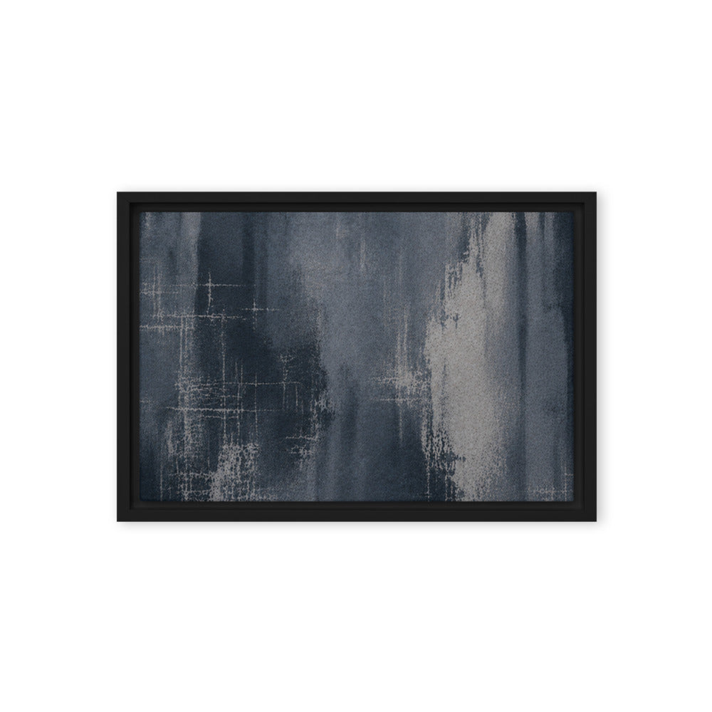 ETCH VI — Framed Canvas, Black, 12×18
