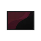 DAMASK — Framed Canvas, Black, 12×18