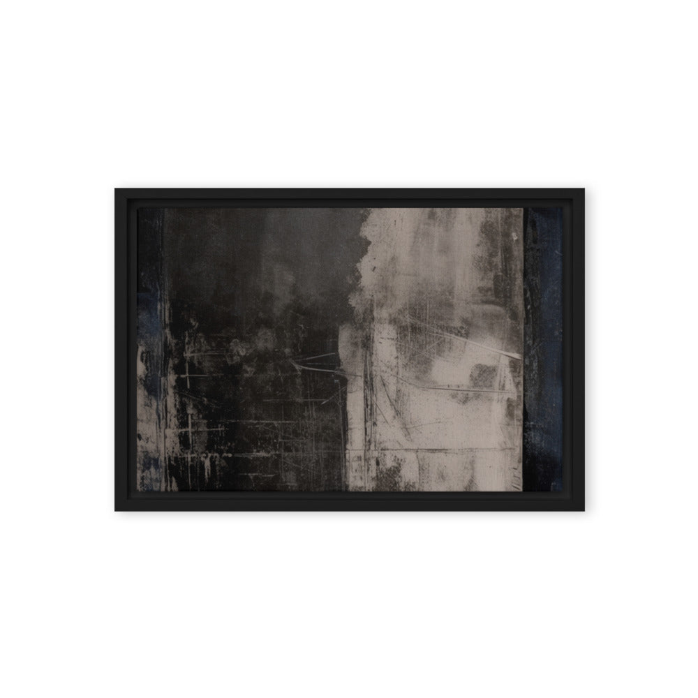 BARRIER — Framed Canvas, Black, 12×18