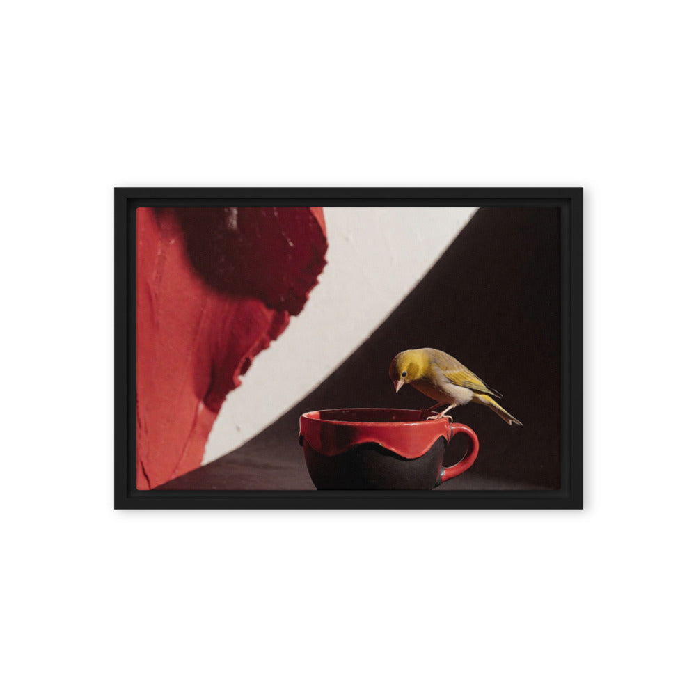 CORK — Framed Canvas, Black, 12×18