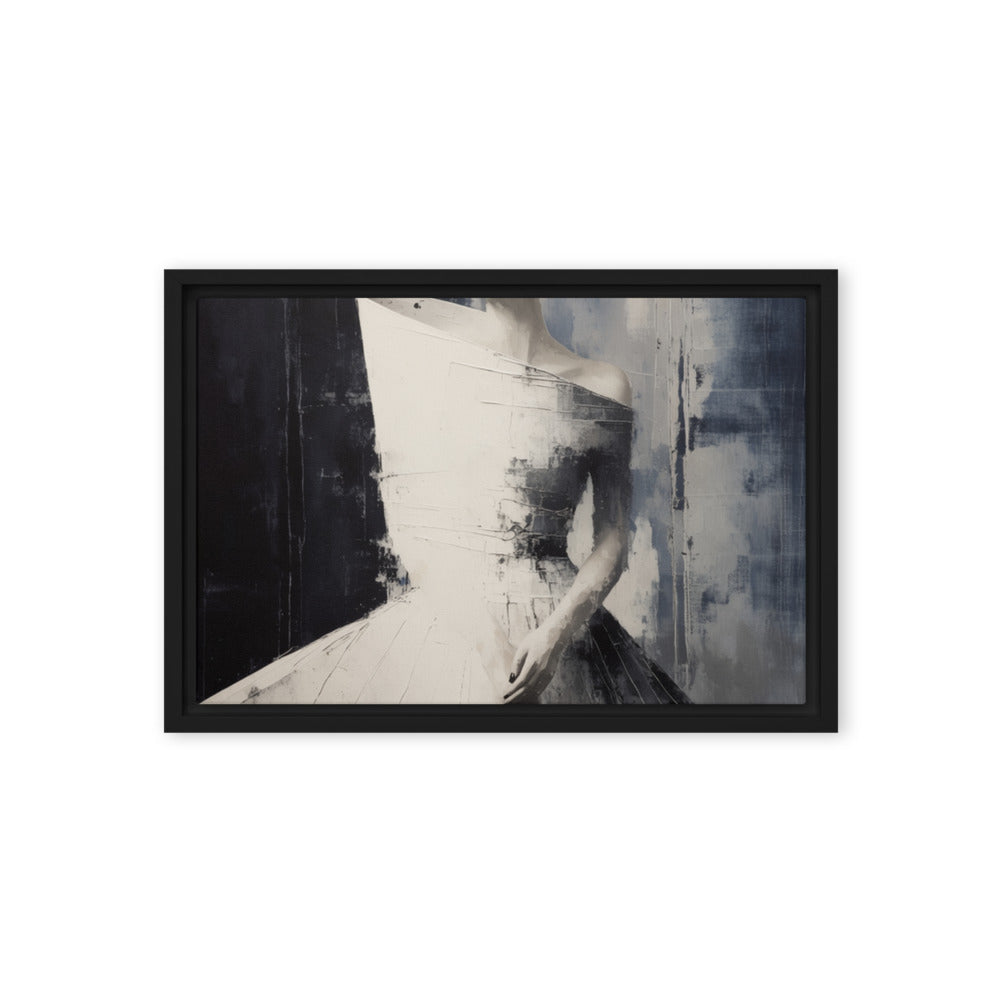 FIGURE — Framed Canvas, Black, 12×18