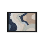 Marl framed canvas artwork with pale stone and soft clay tones with subtle visual texture, shown on white.