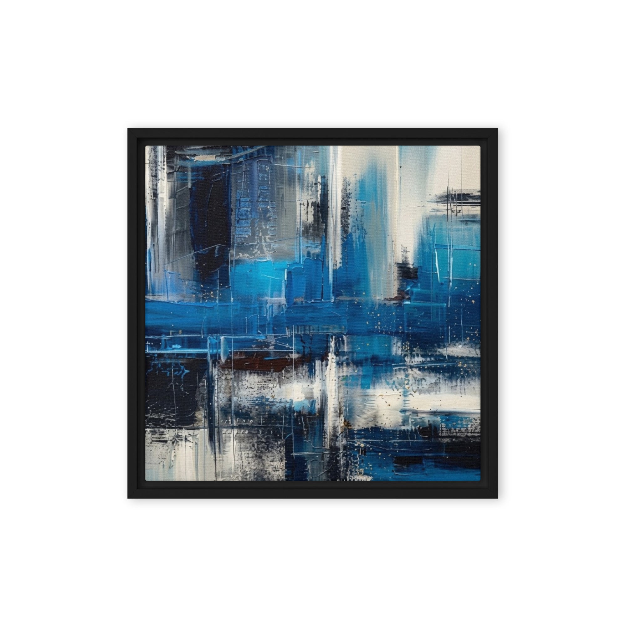 Isle framed canvas print image for product listing in black frame, 20 x 30 inch large size