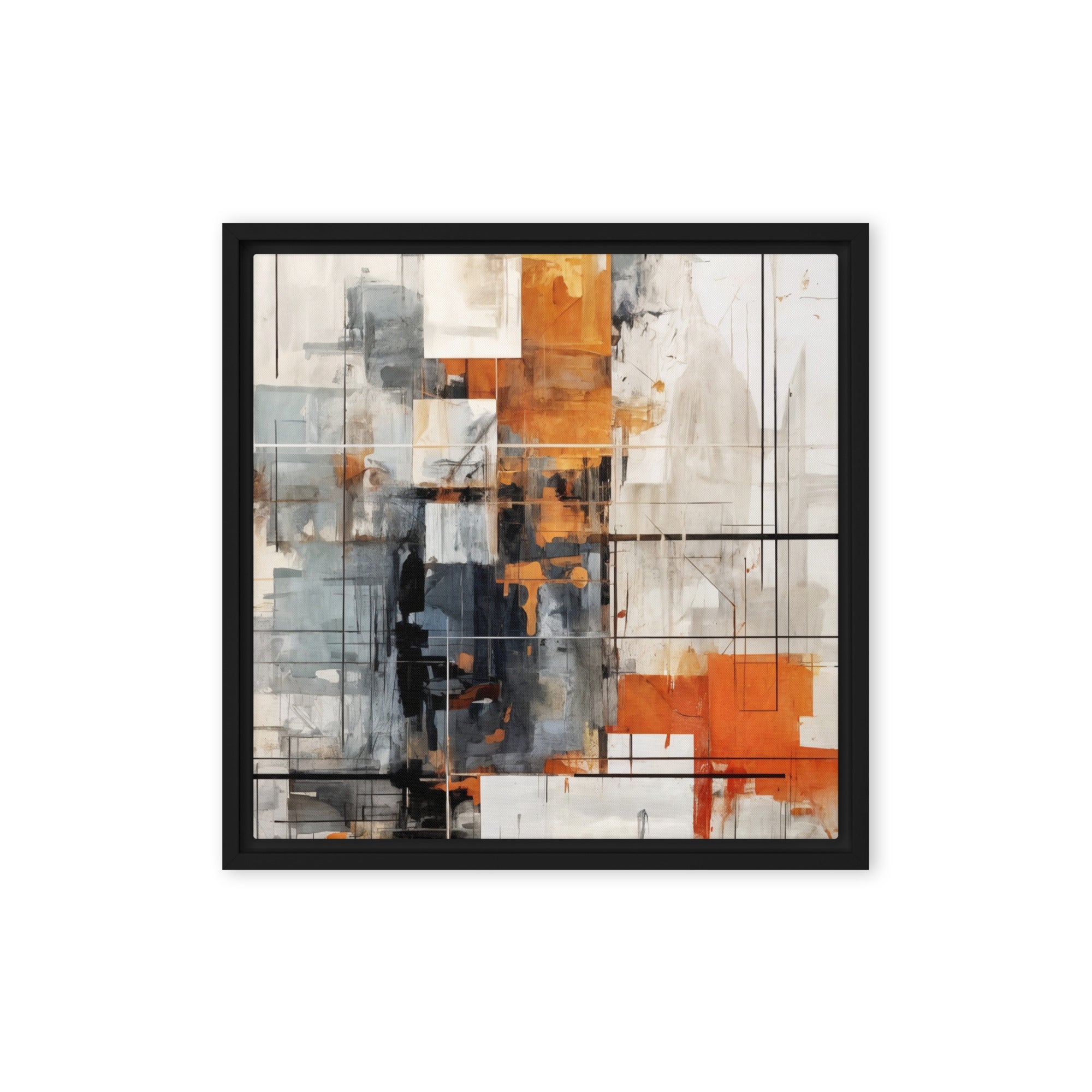 Corrupt framed canvas print, front view in brown frame, 12 x 18 inch universal size