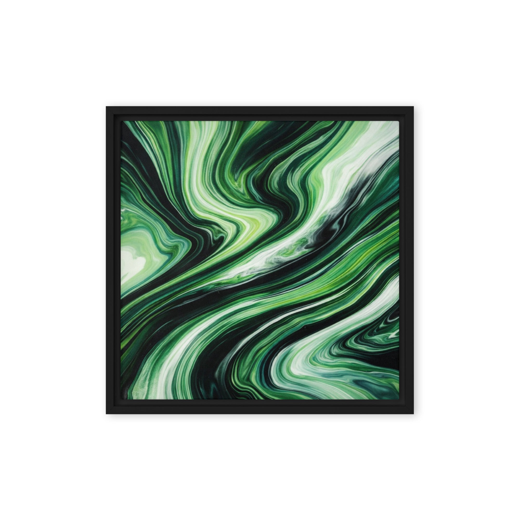 Verdant framed canvas print image for product listing in black frame, 20 x 30 inch large size