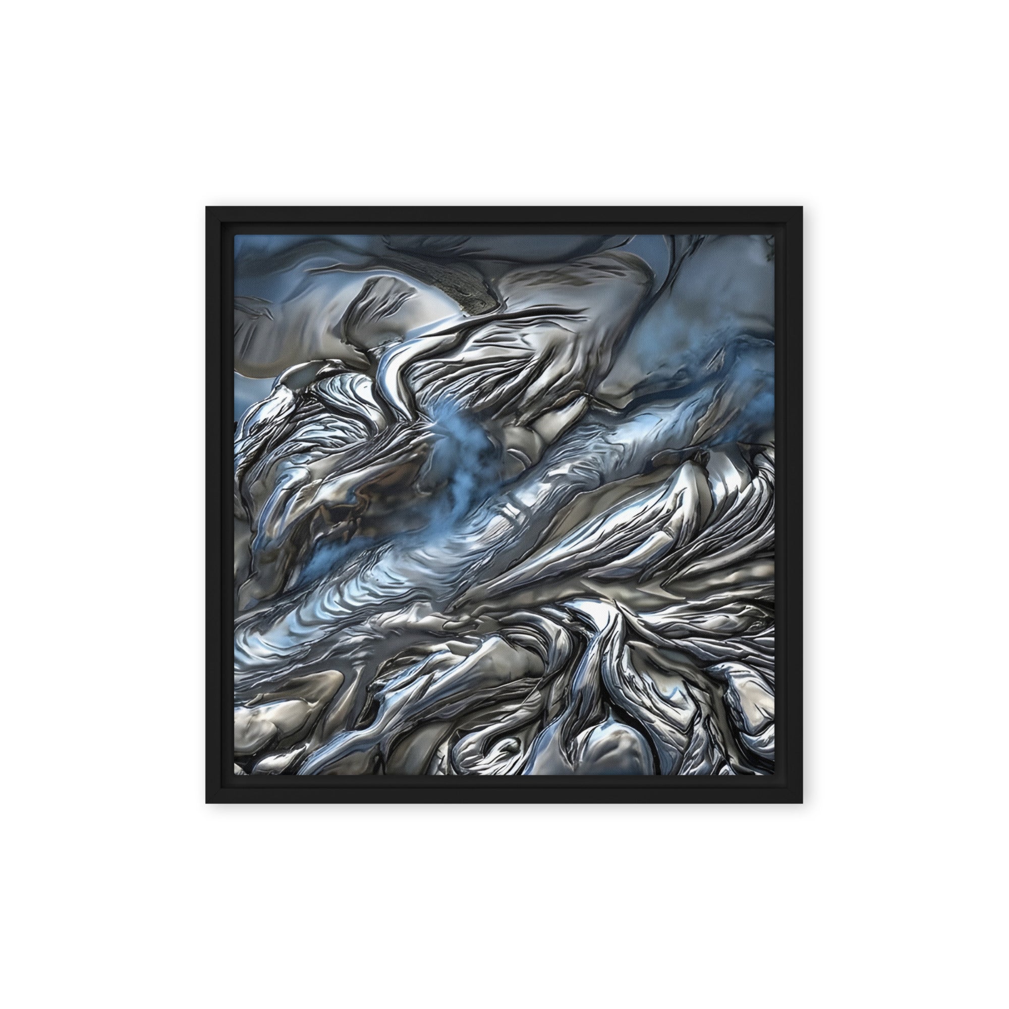 Andesite framed canvas print product image in brown frame, 16 x 16 inch universal size
