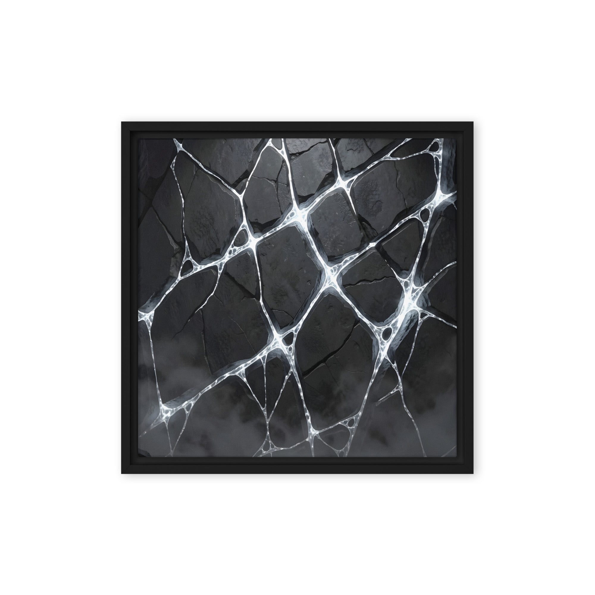 Pumice framed canvas print product image in brown frame, 16 x 16 inch universal size