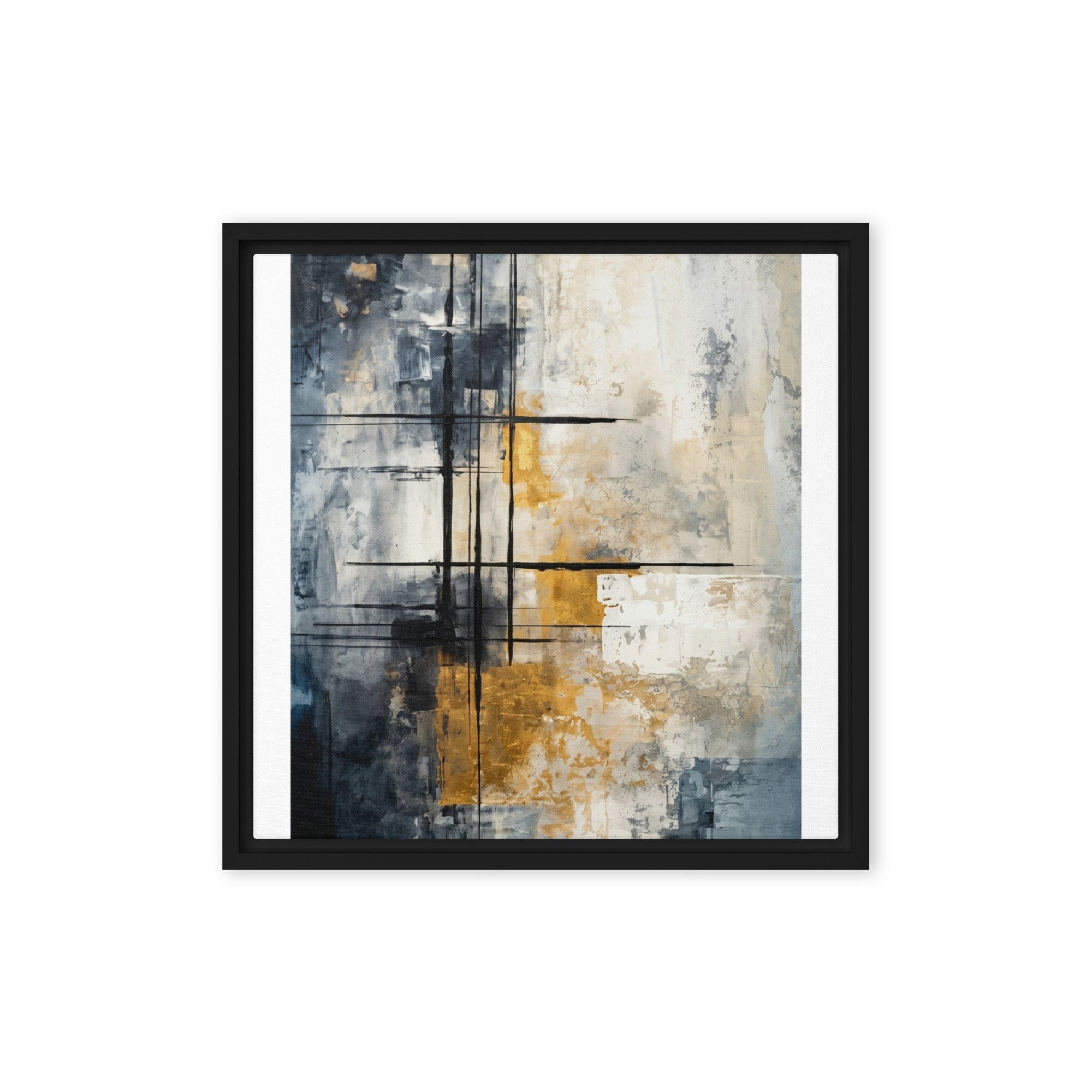 Elitist framed canvas print product image in brown frame, 16 x 16 inch universal size