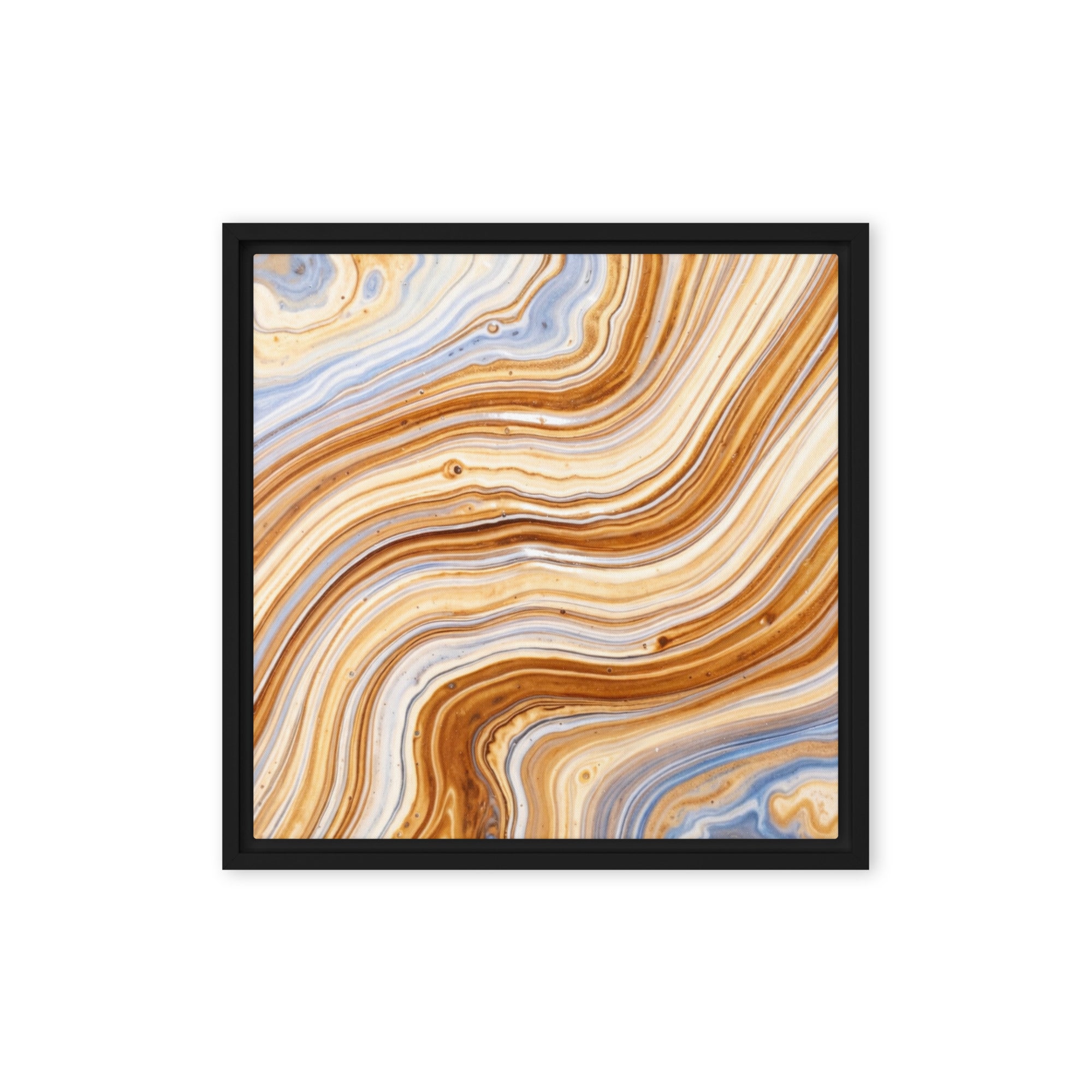 Dune framed canvas print product image in brown frame, 16 x 16 inch universal size