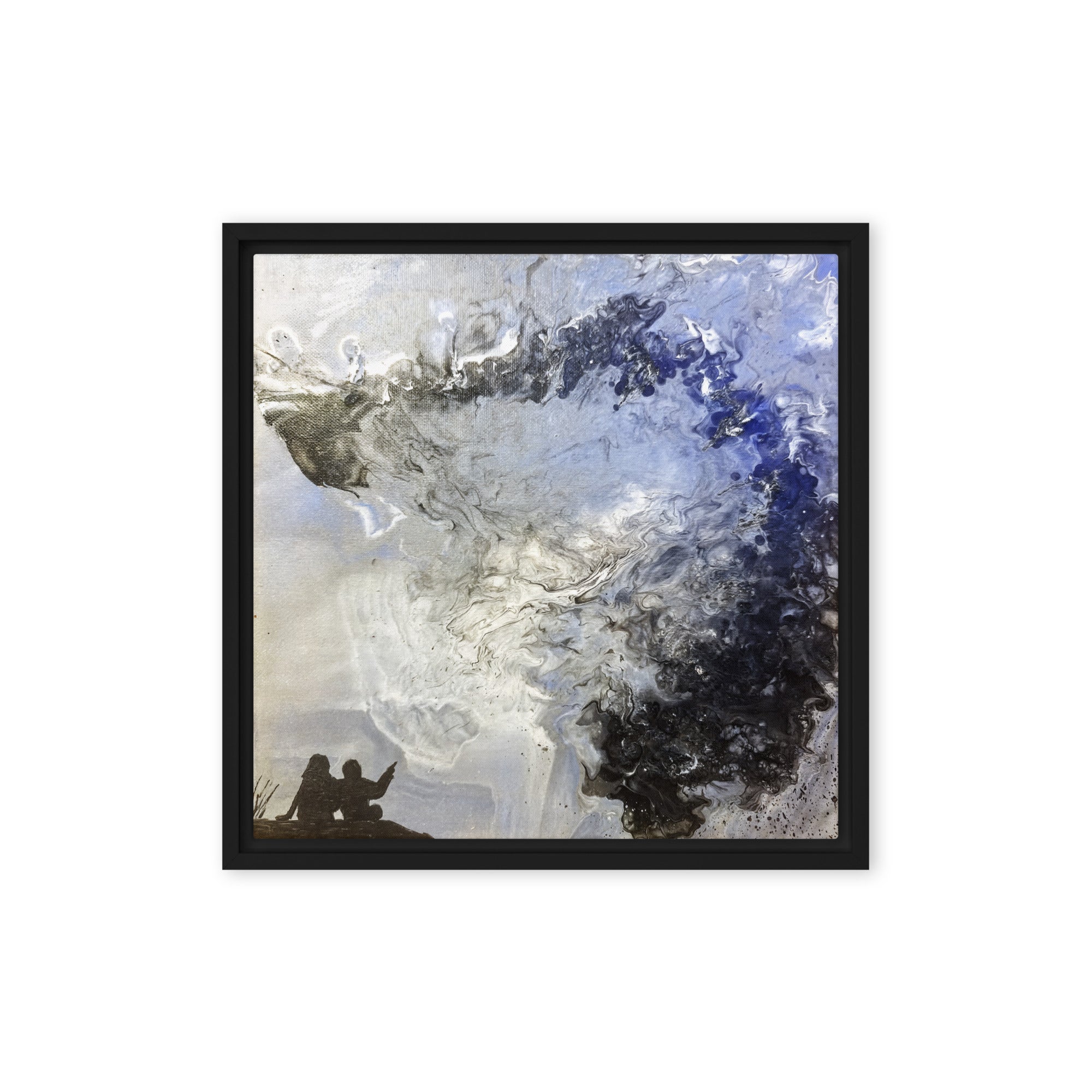Wonder framed canvas studio series wall display image in brown frame, 16 x 16 inch universal size