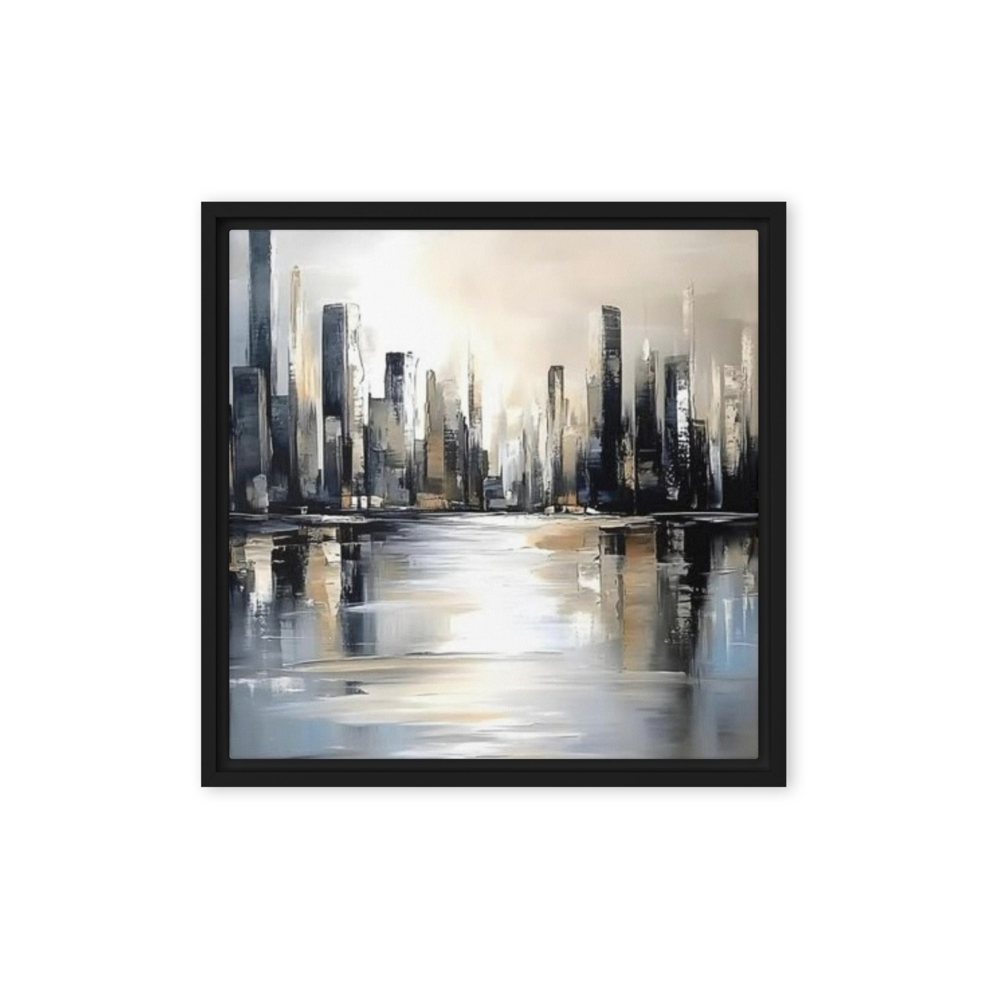 Sharps framed canvas print, front view in brown frame, 12 x 18 inch universal size