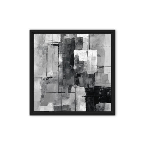 Align framed canvas print shown in front view in black frame, 8 x 10 inch universal size