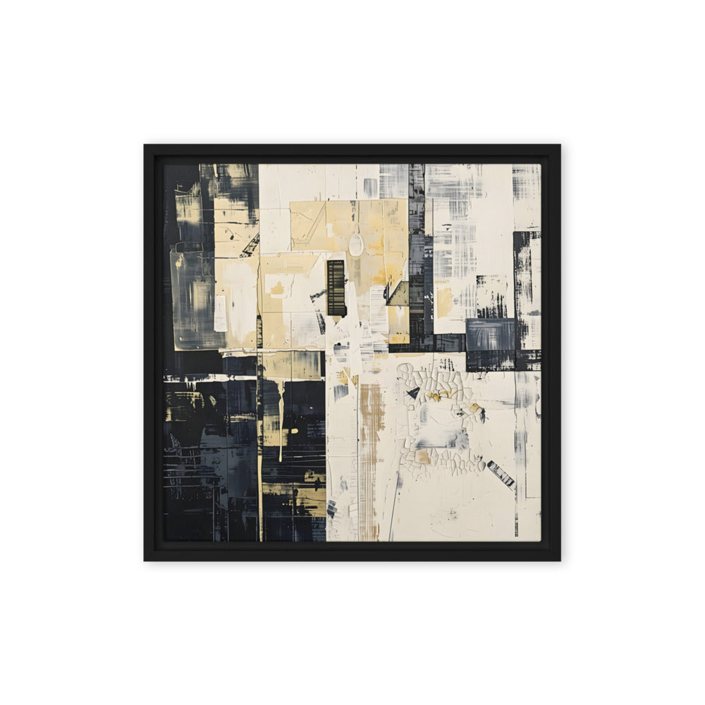 Printful official Framed Canvas mockup - Black / 16″×16″
