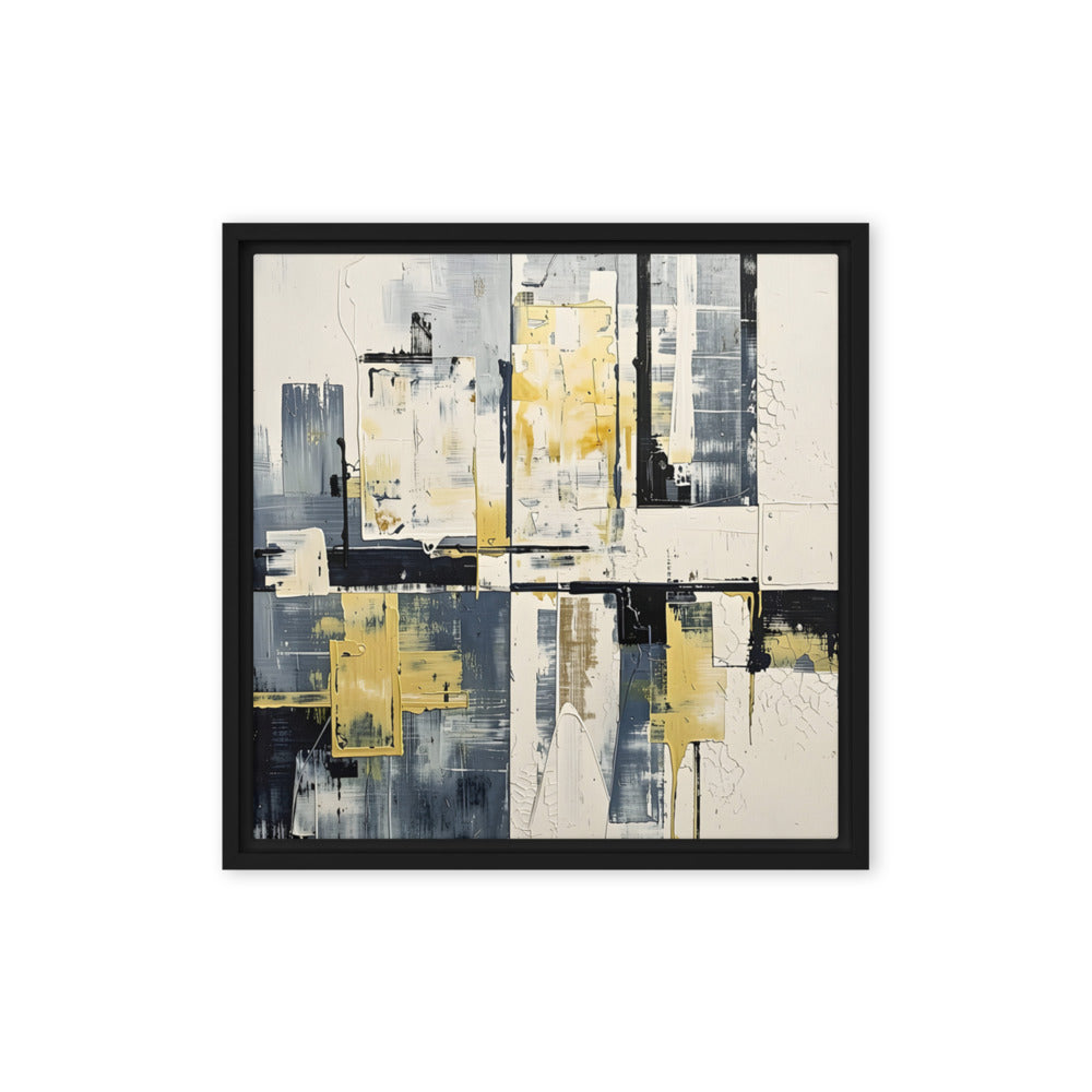 Printful official Framed Canvas mockup - Black / 16″×16″