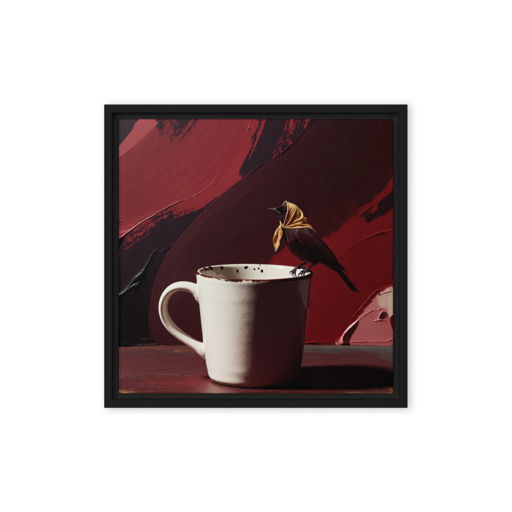 KILN — Framed Canvas, Black, 16×16