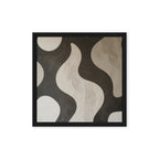 TWILL — Framed Canvas, Black, 16×16