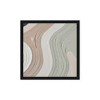 Talus framed canvas artwork with angular rock-like forms and deep charcoal contrasts, shown on white.