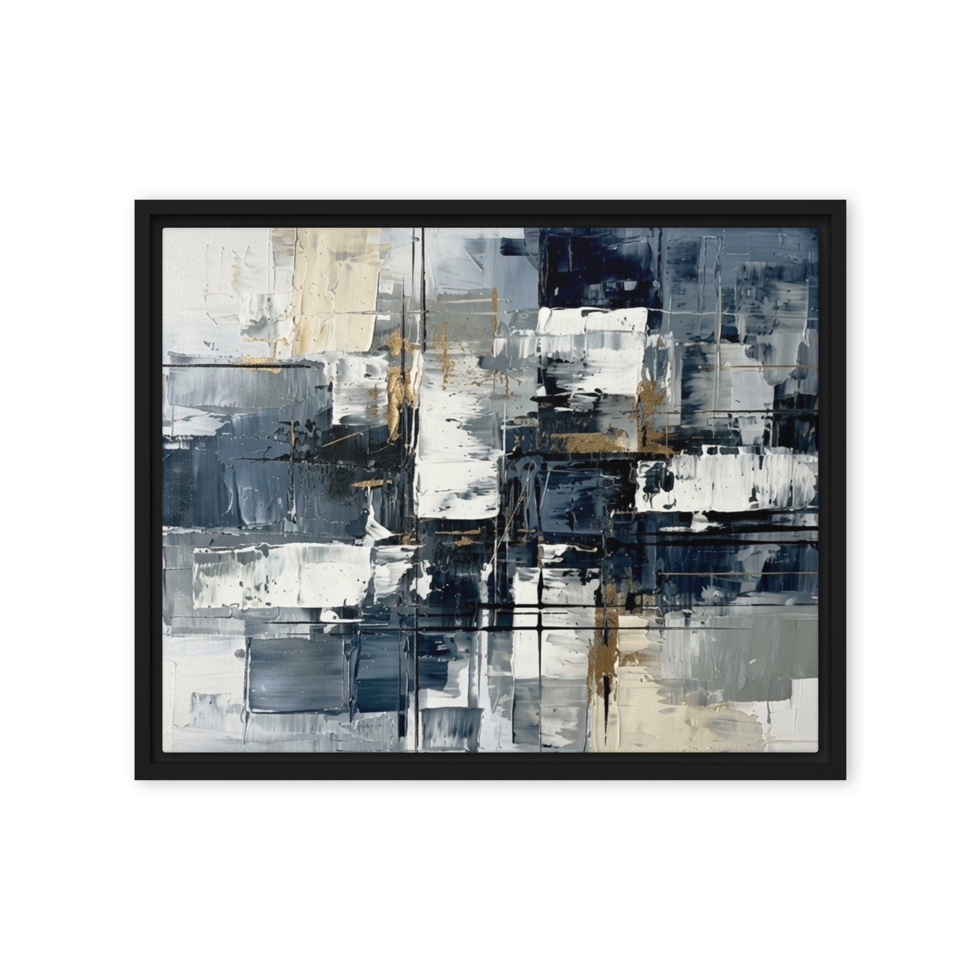 Calamity framed canvas urban product image in brown frame, 12 x 16 inch universal size