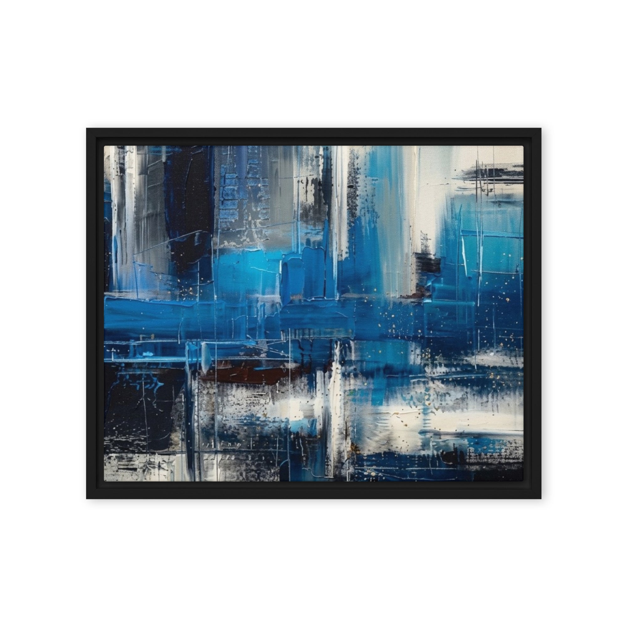 Isle framed canvas print product image in brown frame, 12 x 16 inch universal size