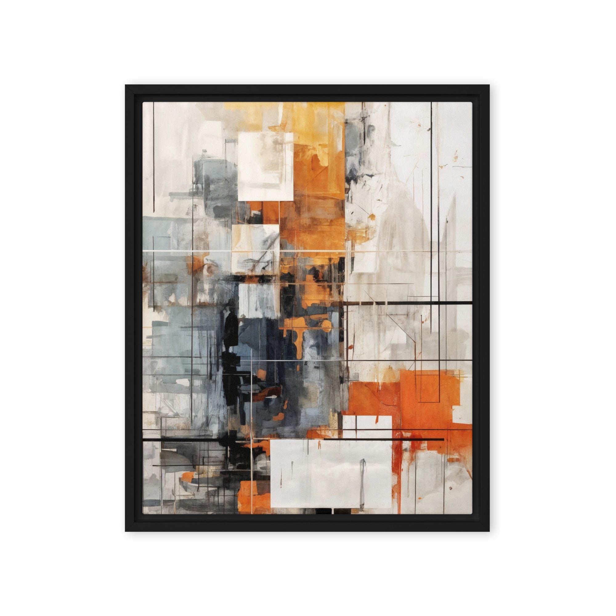 Corrupt wall art product image as a framed canvas print in brown frame, 18 x 24 inch large size